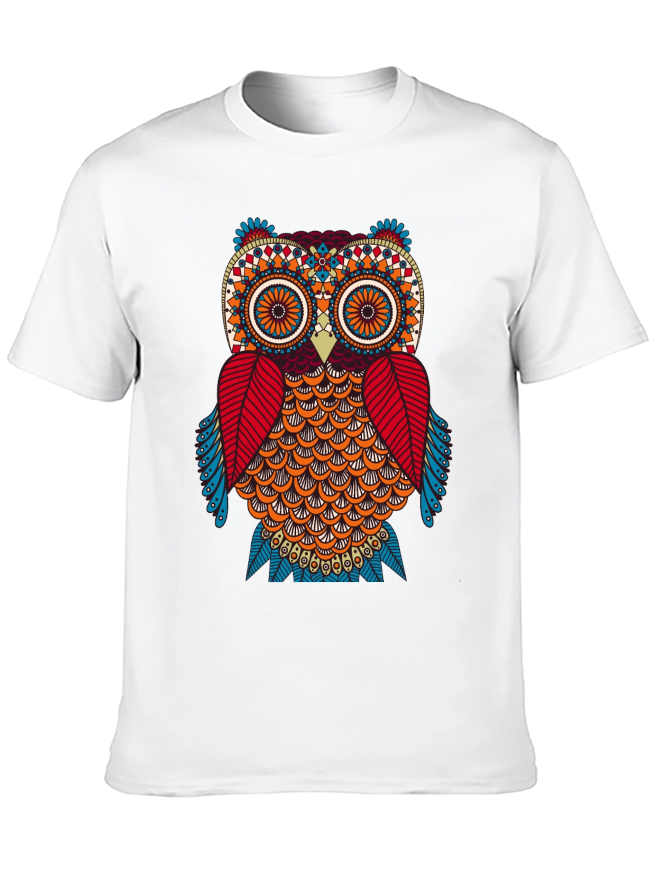 Owl Graphic Print Black T-Shirt