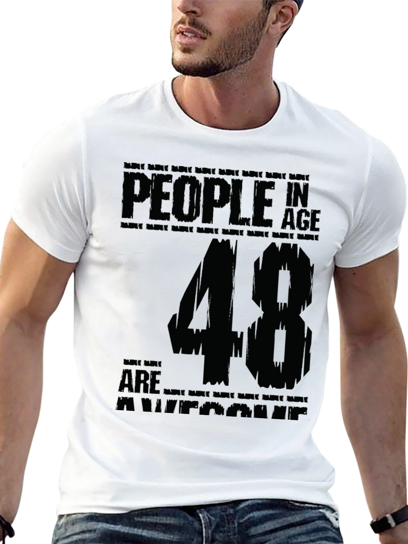 People in Age 48 Are Awesome Black T-Shirt