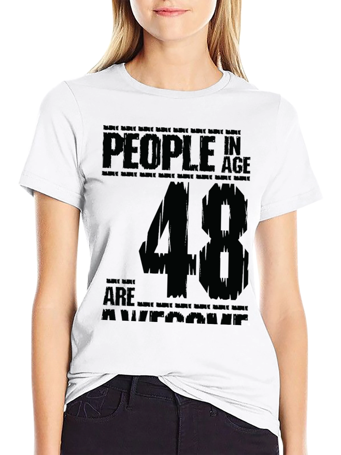 People in Age 48 Are Awesome Black T-Shirt