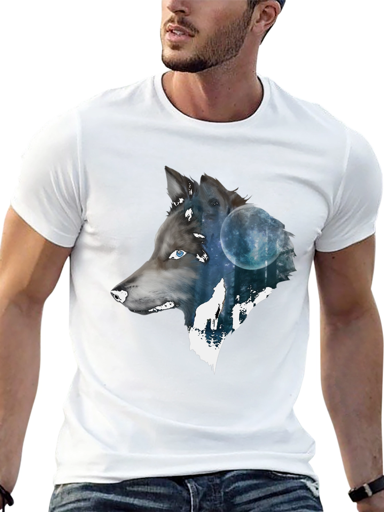Wolf Moon T-Shirt - Mens Graphic Tee