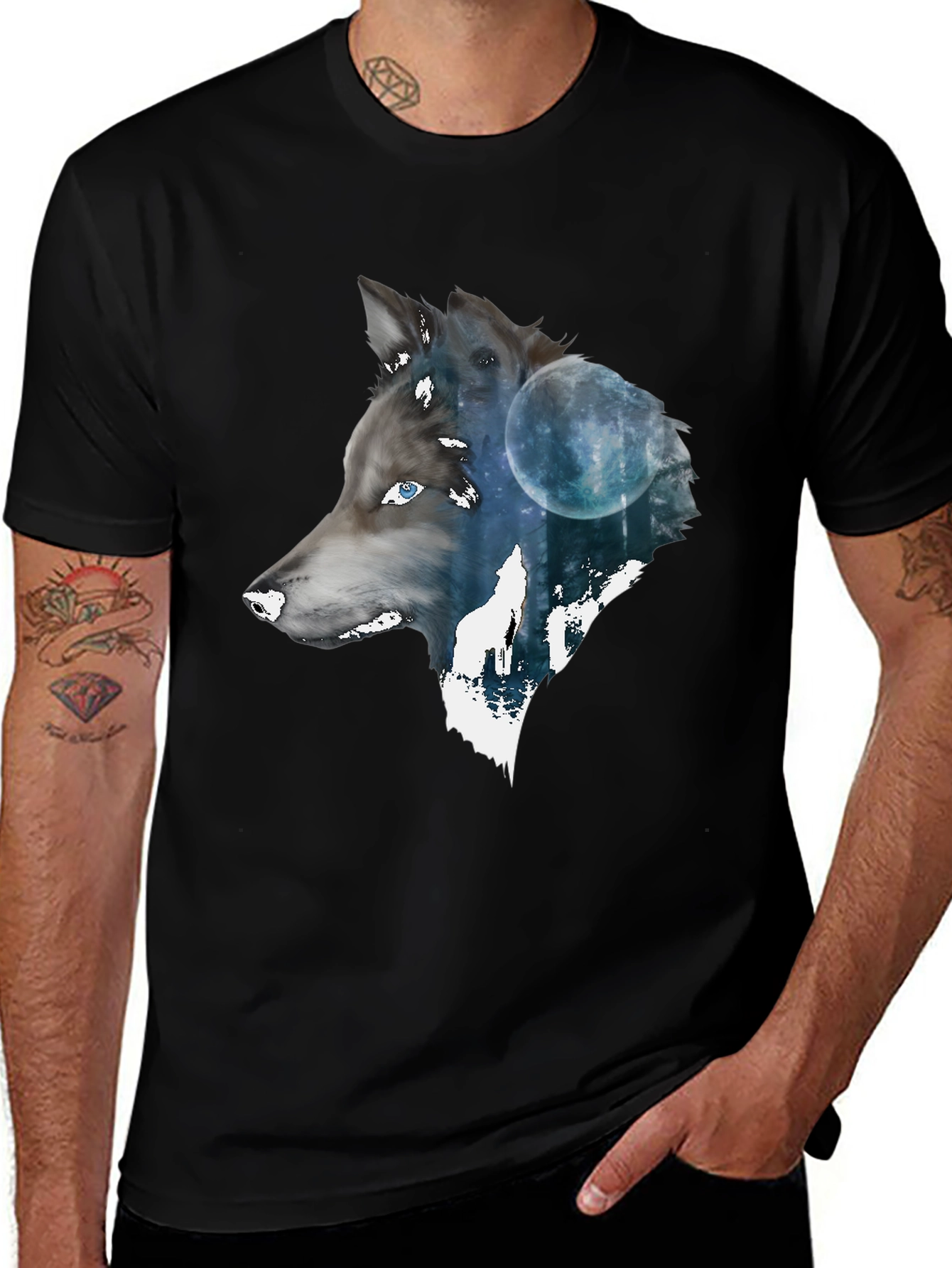 Wolf Moon T-Shirt - Mens Graphic Tee