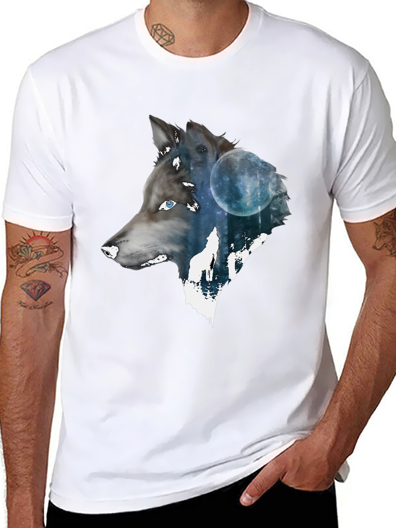 Wolf Moon T-Shirt - Mens Graphic Tee