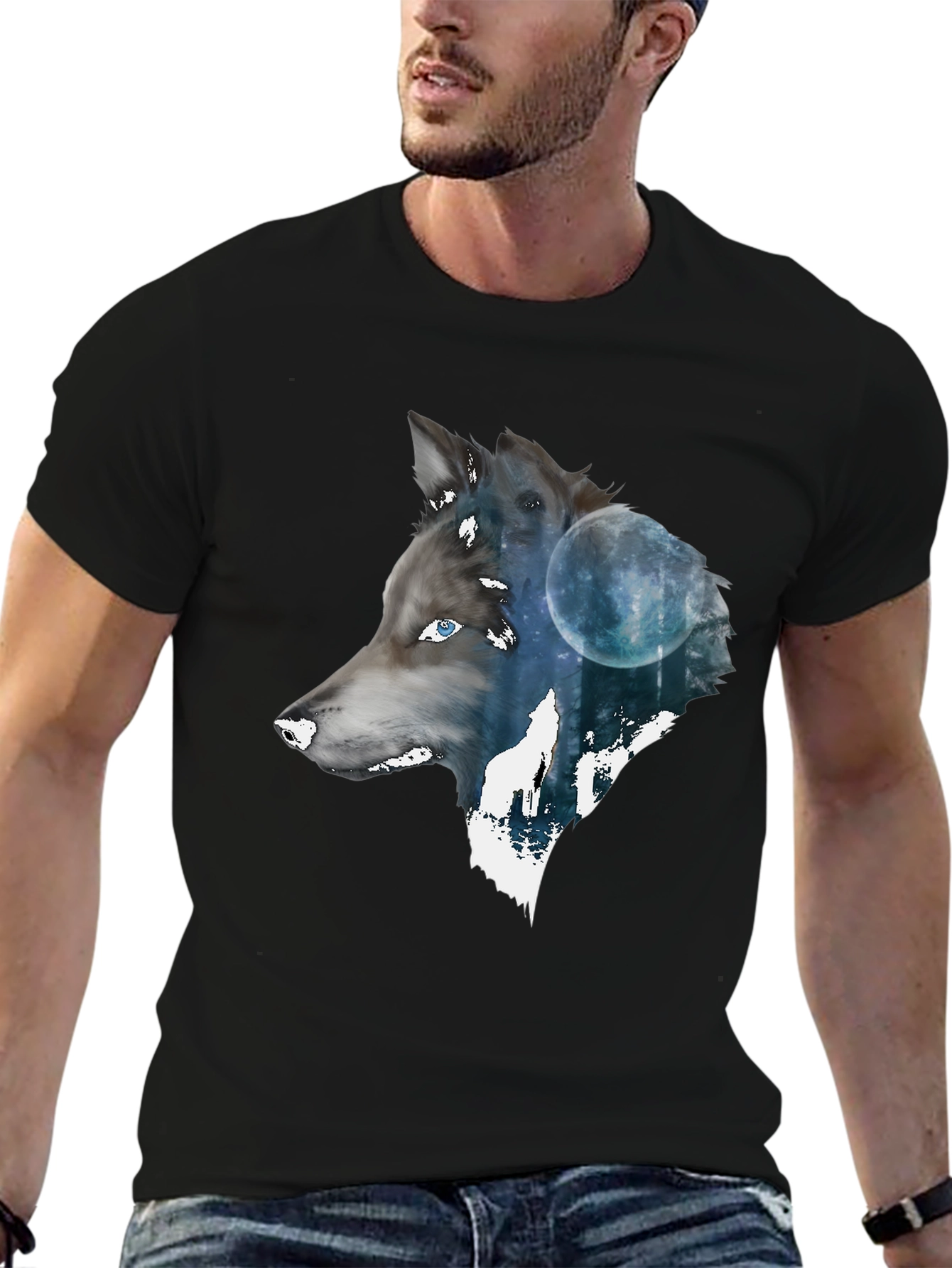 Wolf Moon T-Shirt - Mens Graphic Tee