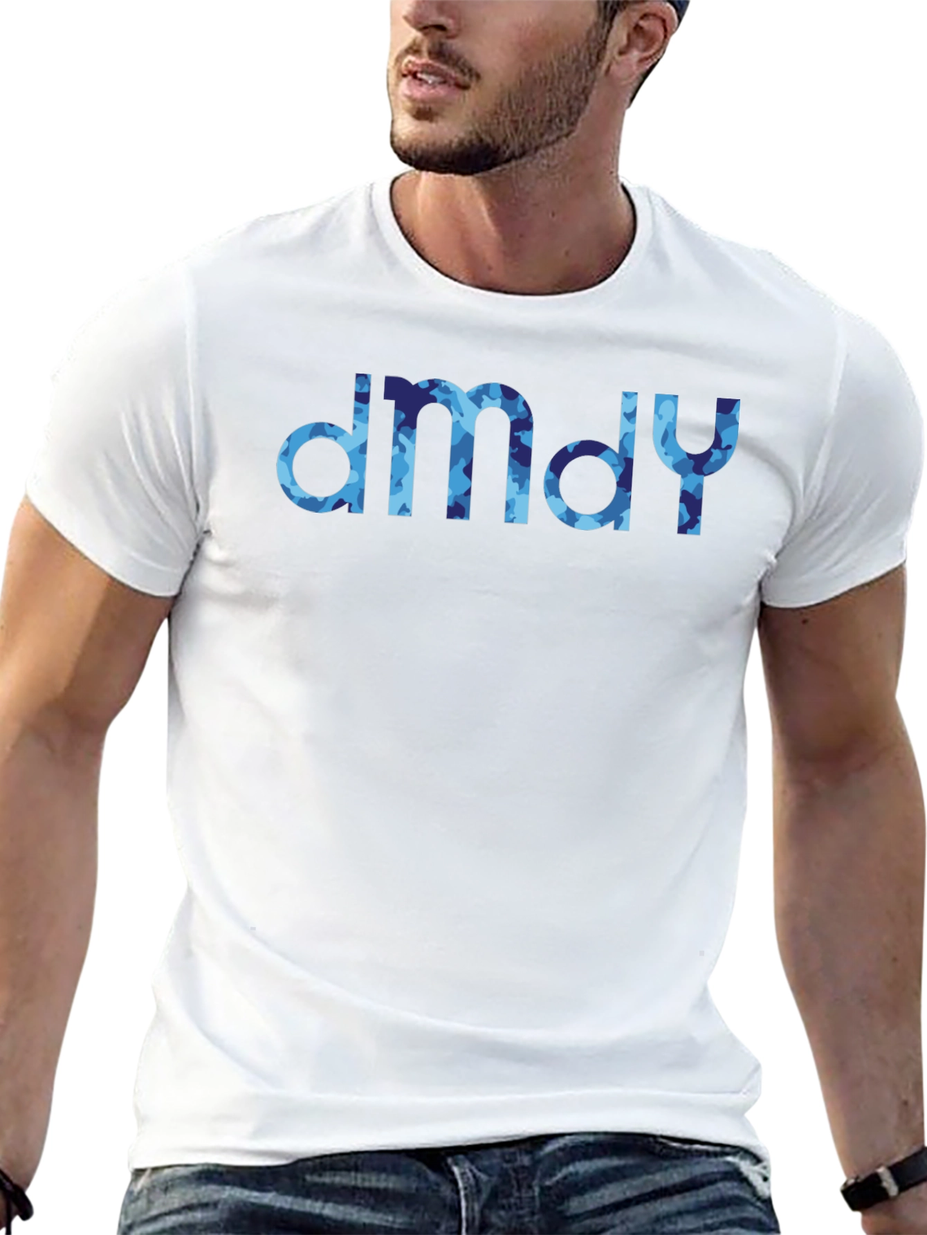 dmdy Camouflage Print Black T-Shirt