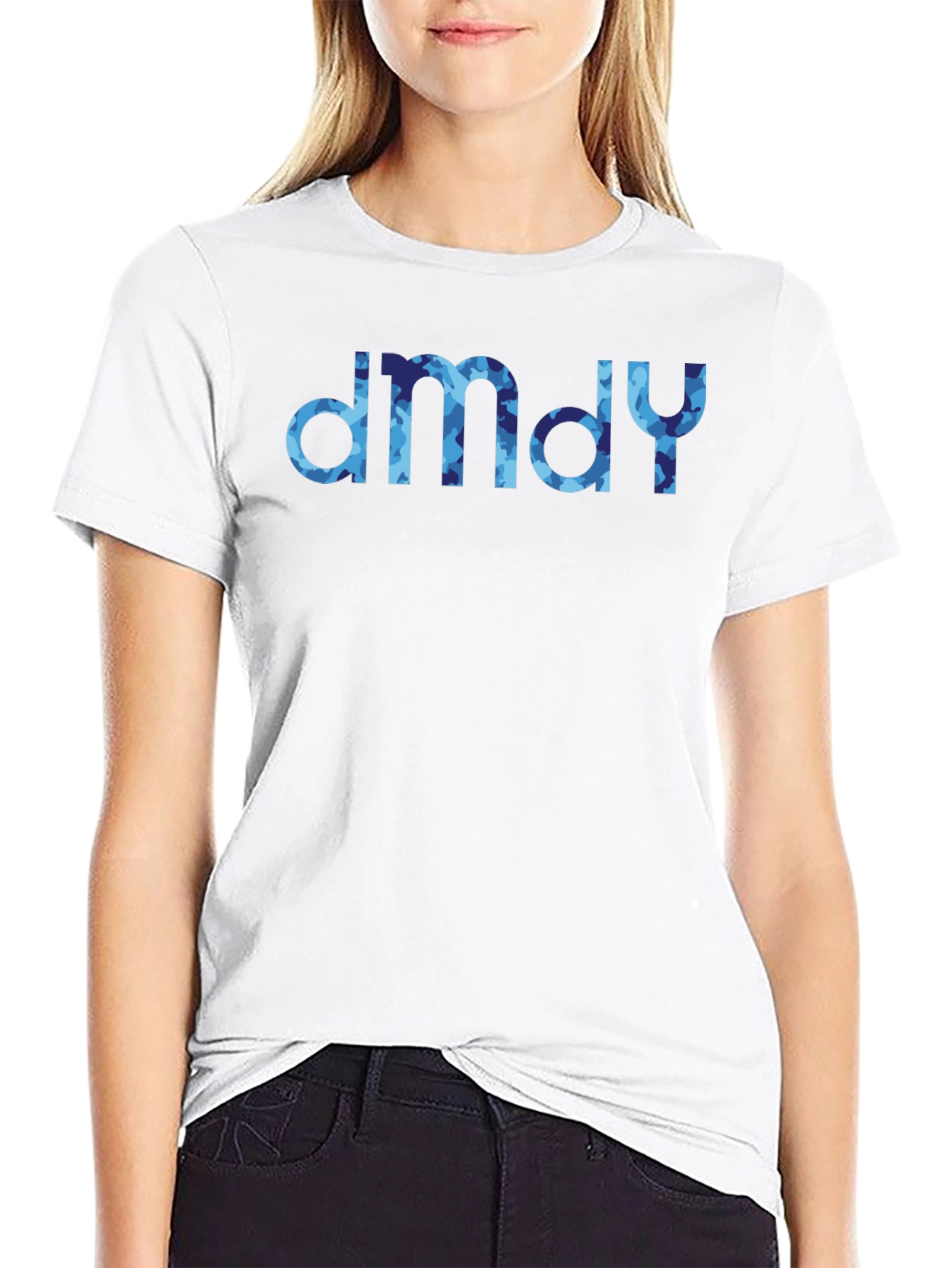 dmdy Camouflage Print Black T-Shirt