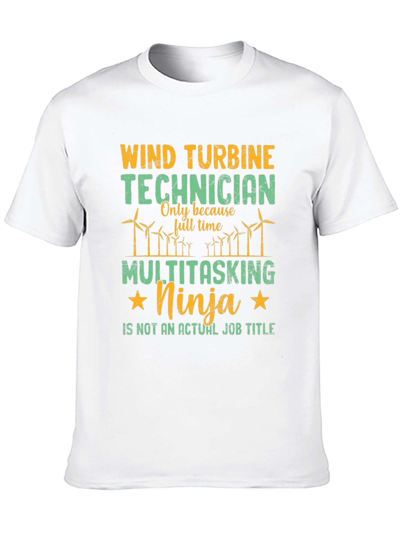 Wind Turbine Technician Multitasking Ninja T-Shirt