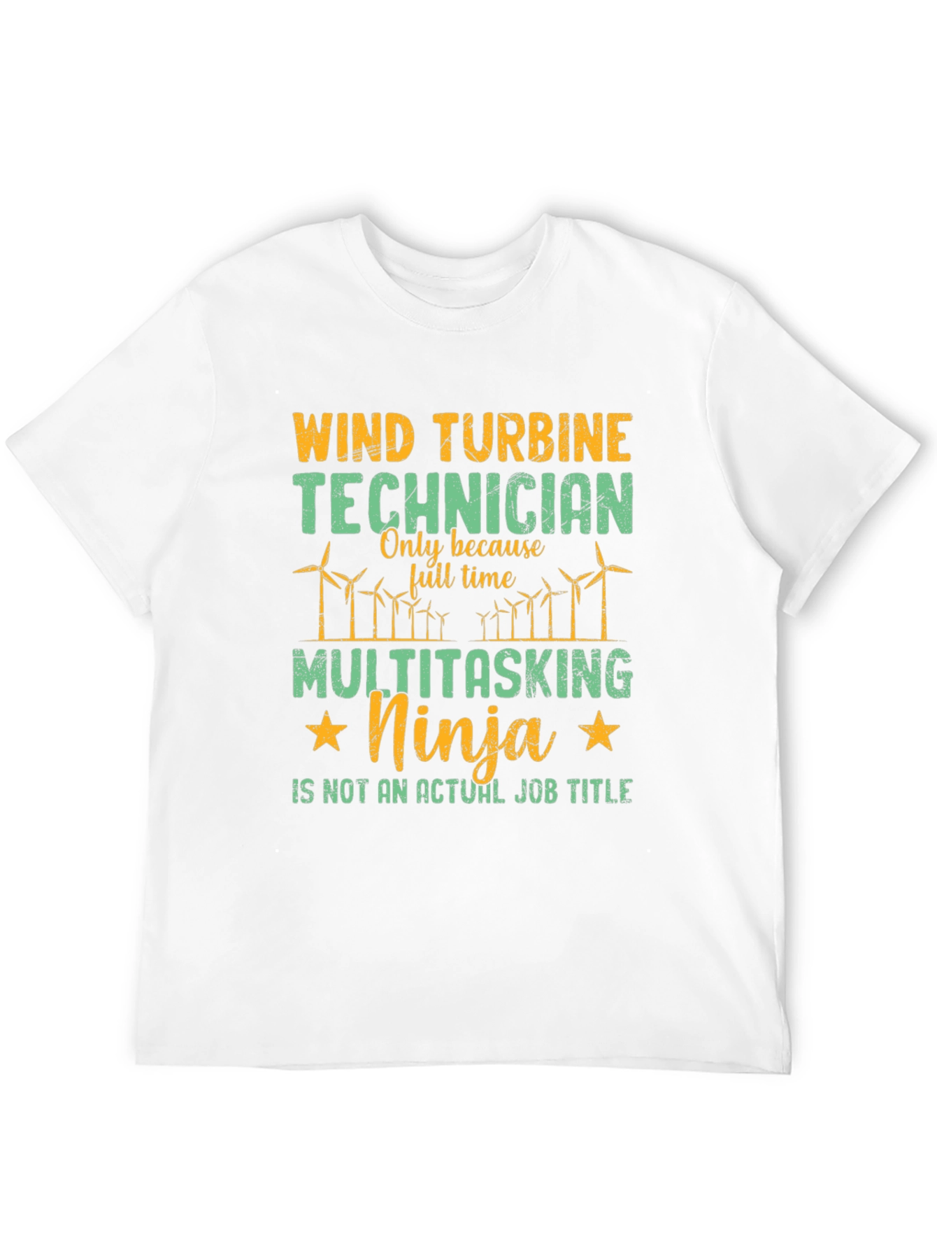 Wind Turbine Technician Multitasking Ninja T-Shirt