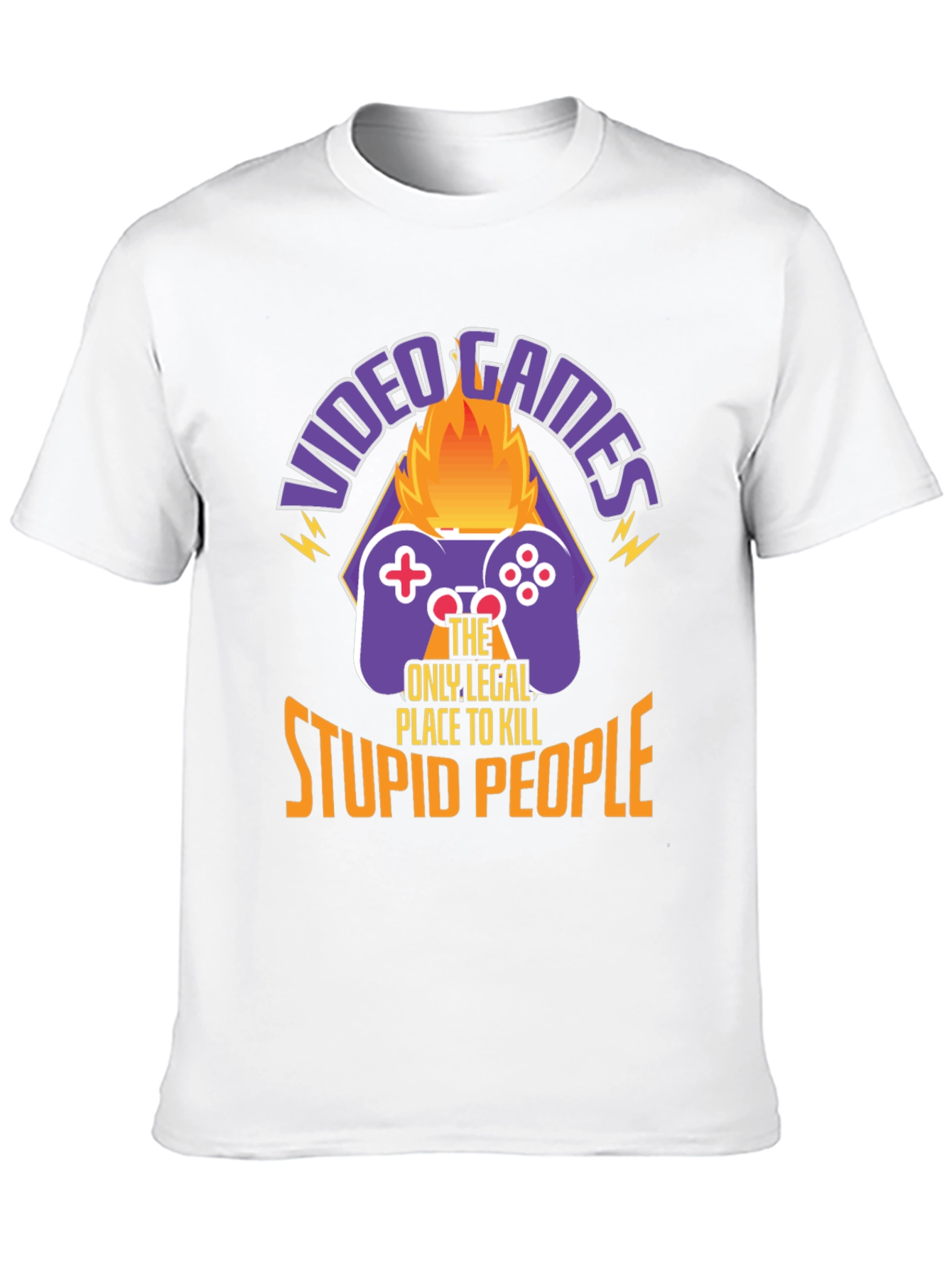 Video Game Kill Stupid People Graphic T-Shirt