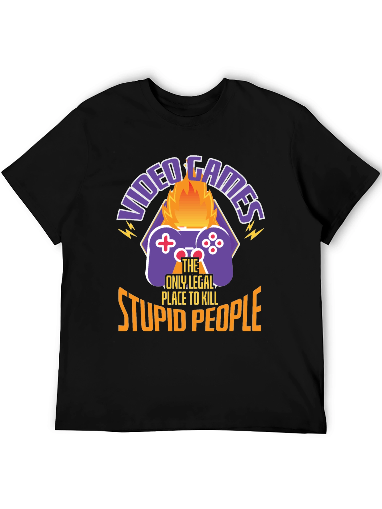 Video Game Kill Stupid People Graphic T-Shirt