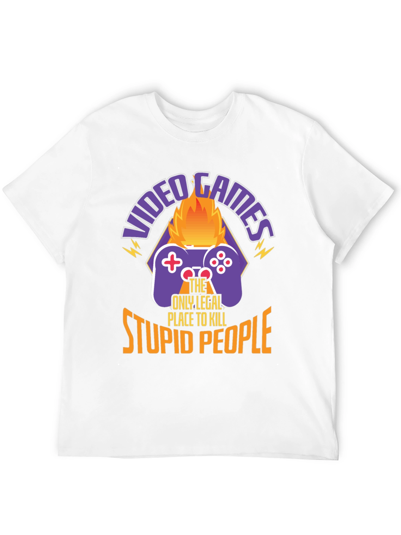Video Game Kill Stupid People Graphic T-Shirt