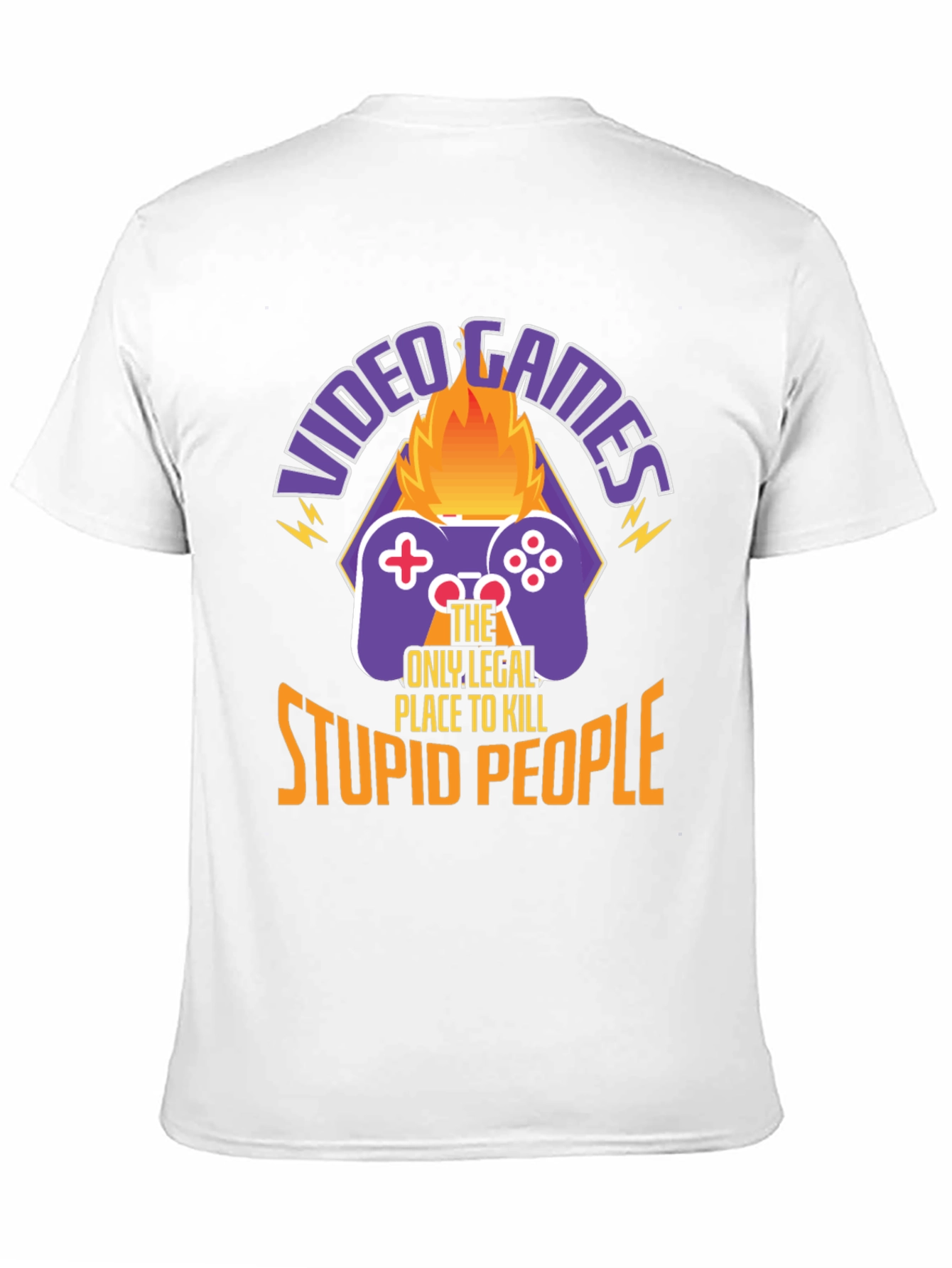 Video Game Kill Stupid People Graphic T-Shirt