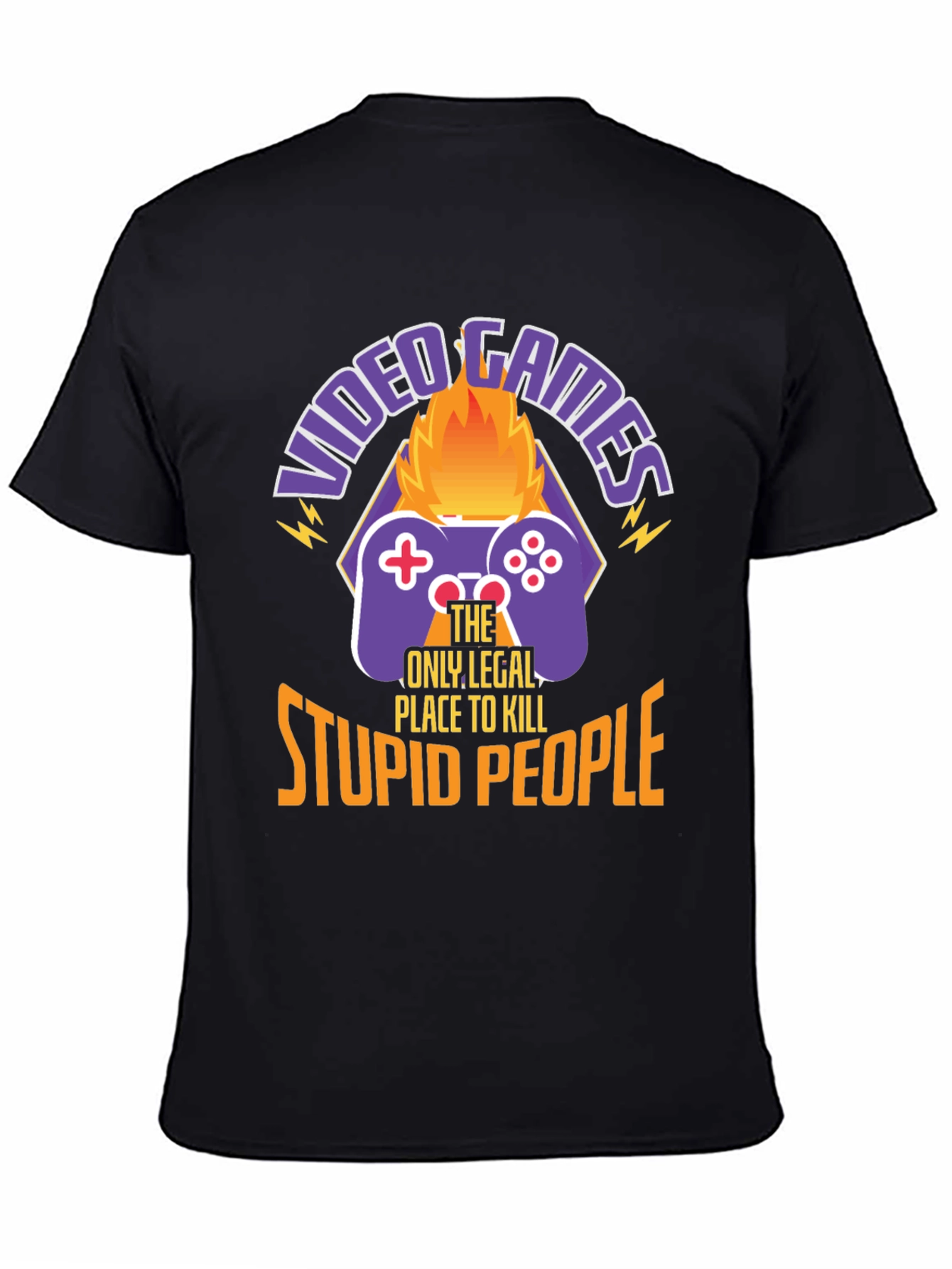 Video Game Kill Stupid People Graphic T-Shirt