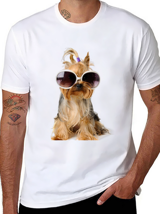 Yorkie Dog Sunglasses T-Shirt