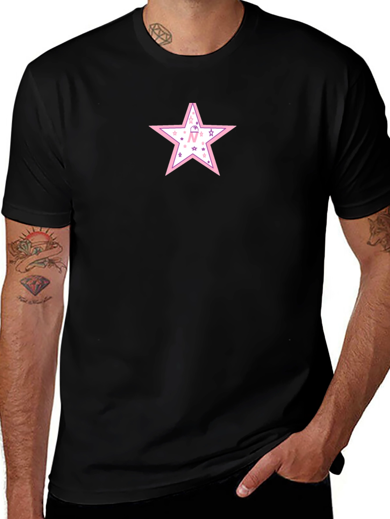 Star Graphic Tee - Mens Black T-Shirt