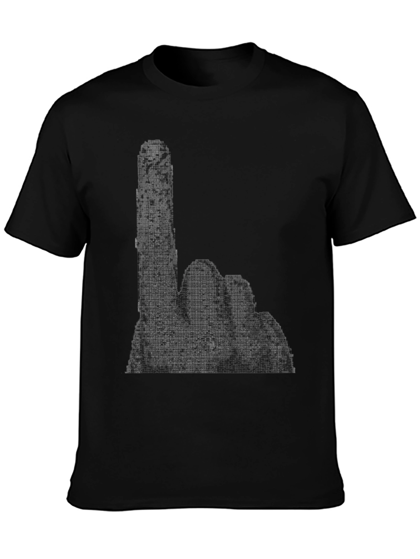 Graphic Hand Gesture T-Shirt - Black