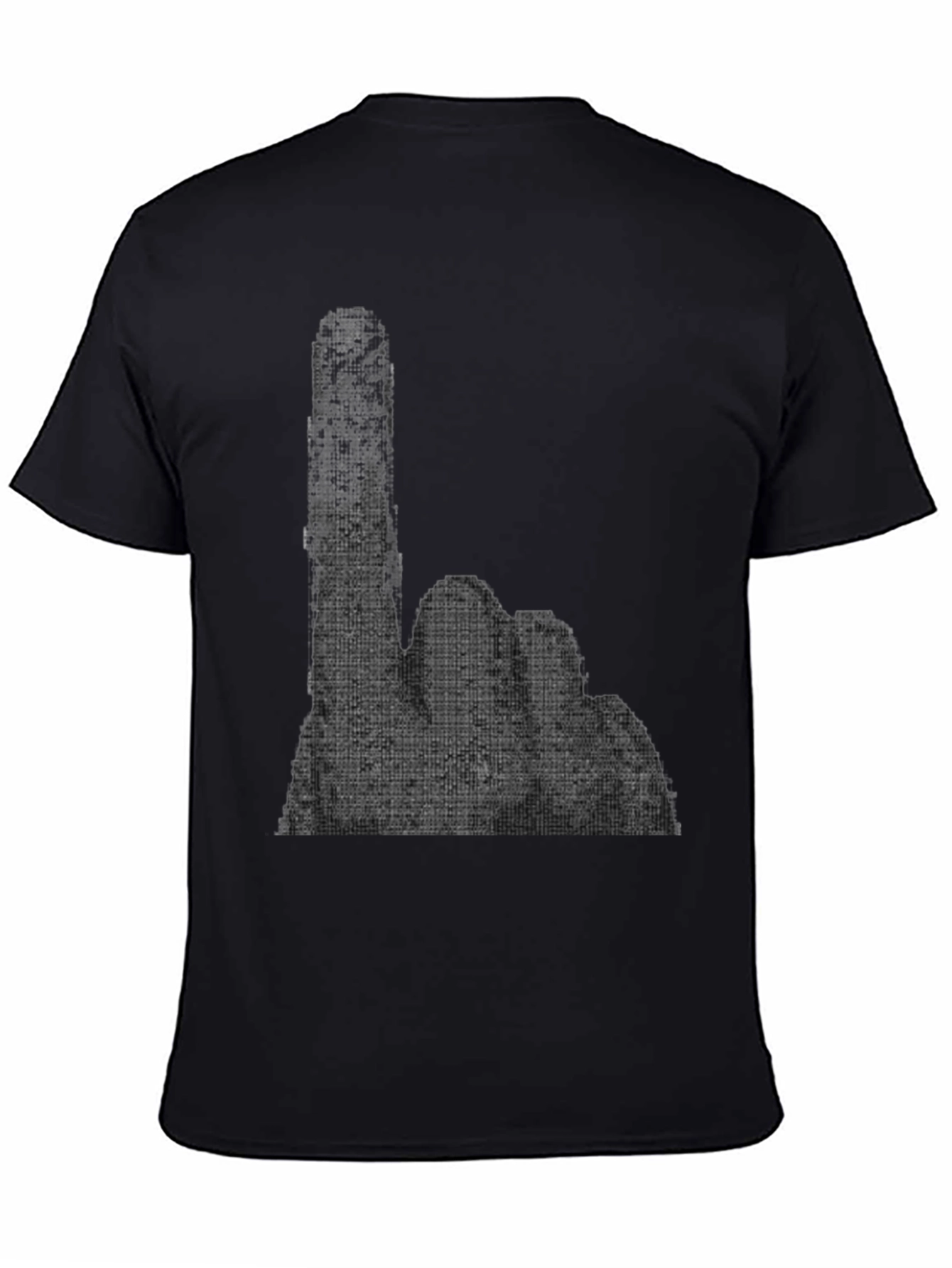 Graphic Hand Gesture T-Shirt - Black