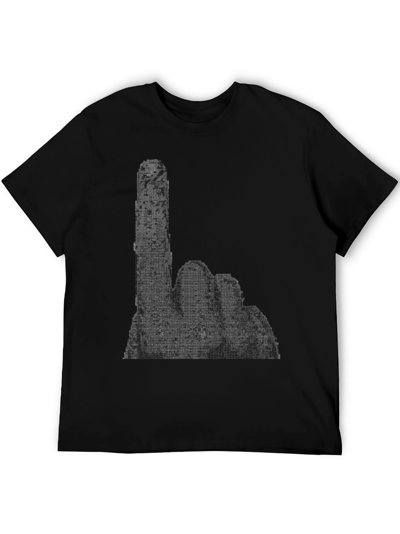 Graphic Hand Gesture T-Shirt - Black
