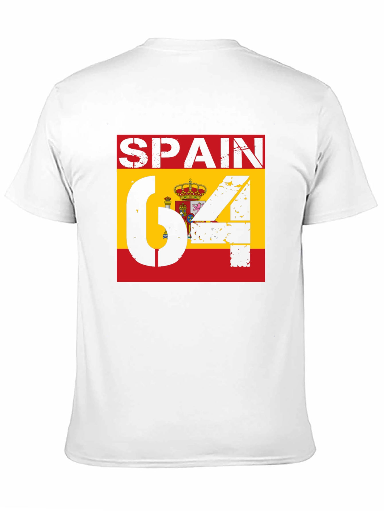 Spain Flag Graphic T-Shirt - Black