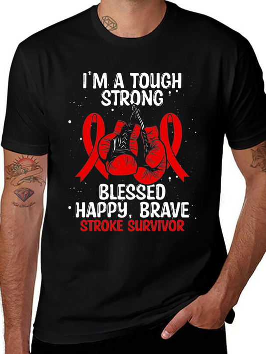 Tough Strong Stroke Survivor Graphic Tee