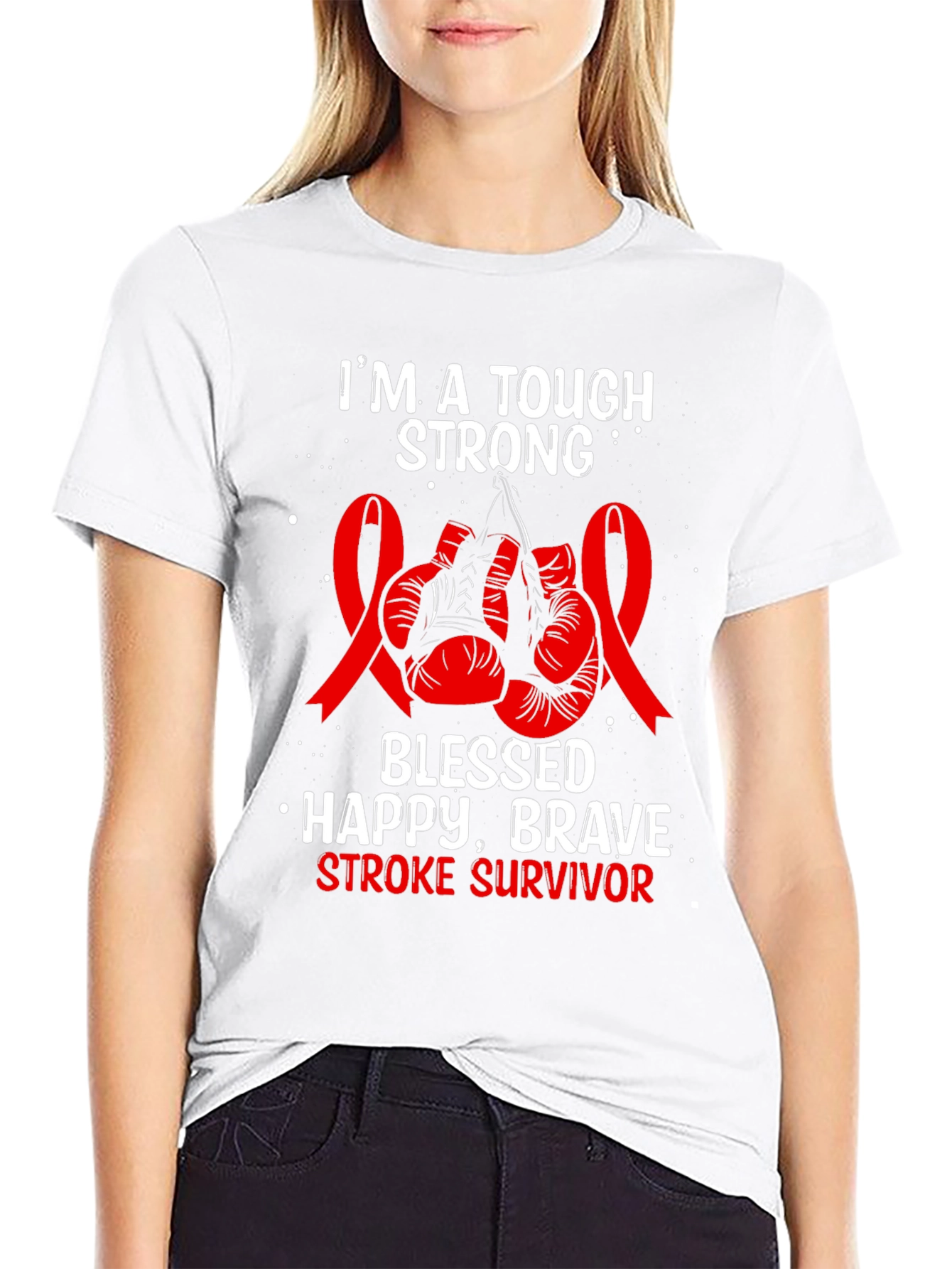 Tough Strong Stroke Survivor Graphic Tee