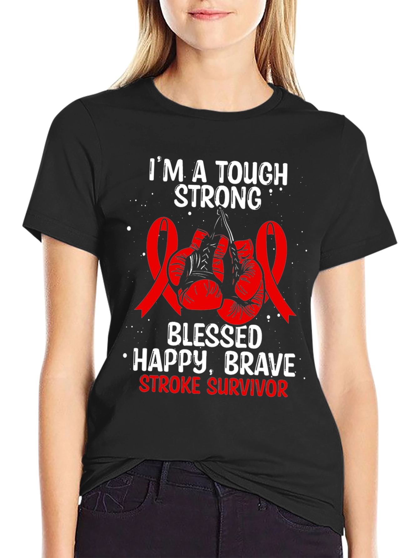 Tough Strong Stroke Survivor Graphic Tee