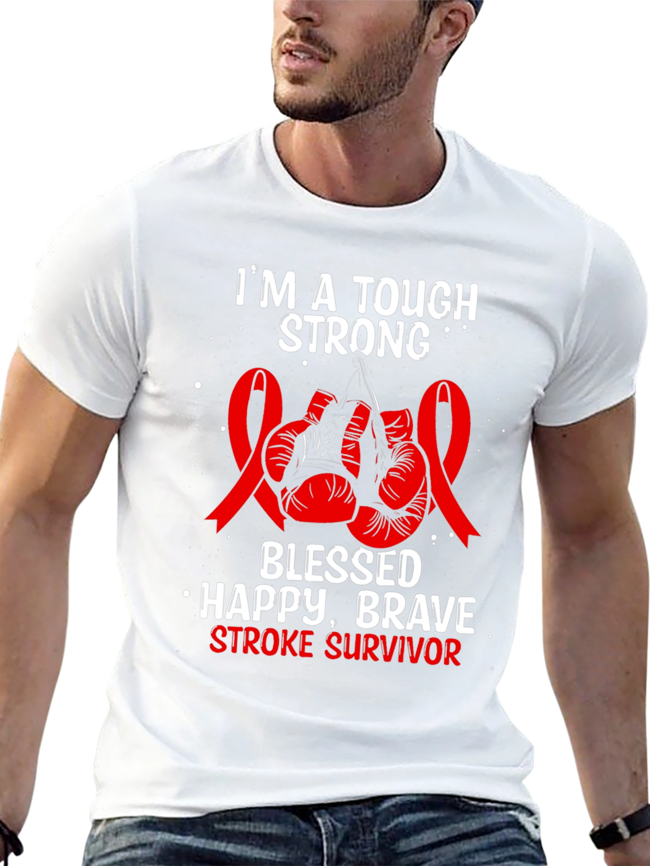 Tough Strong Stroke Survivor Graphic Tee
