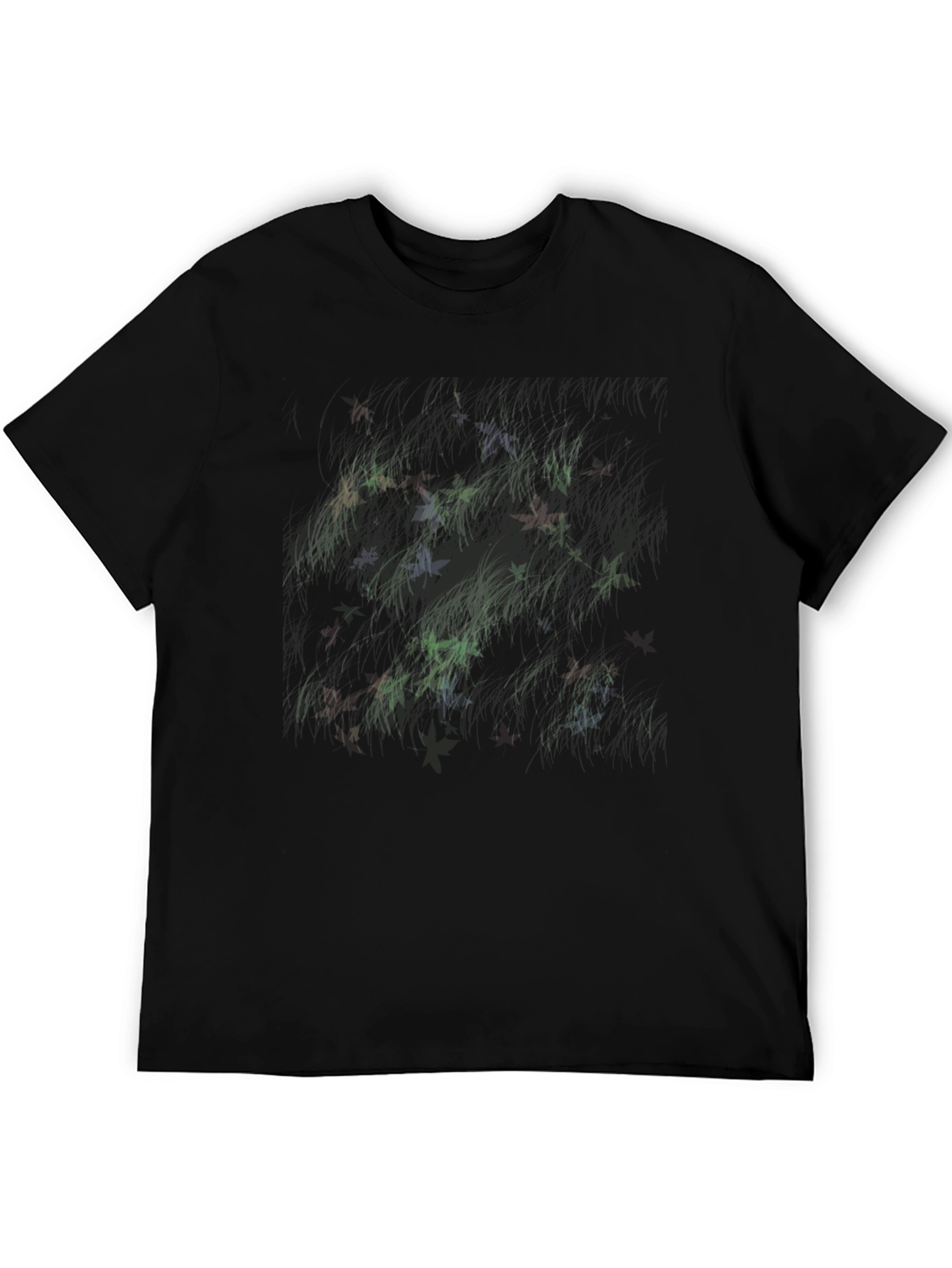 Abstract Line Art Graphic Black Tee