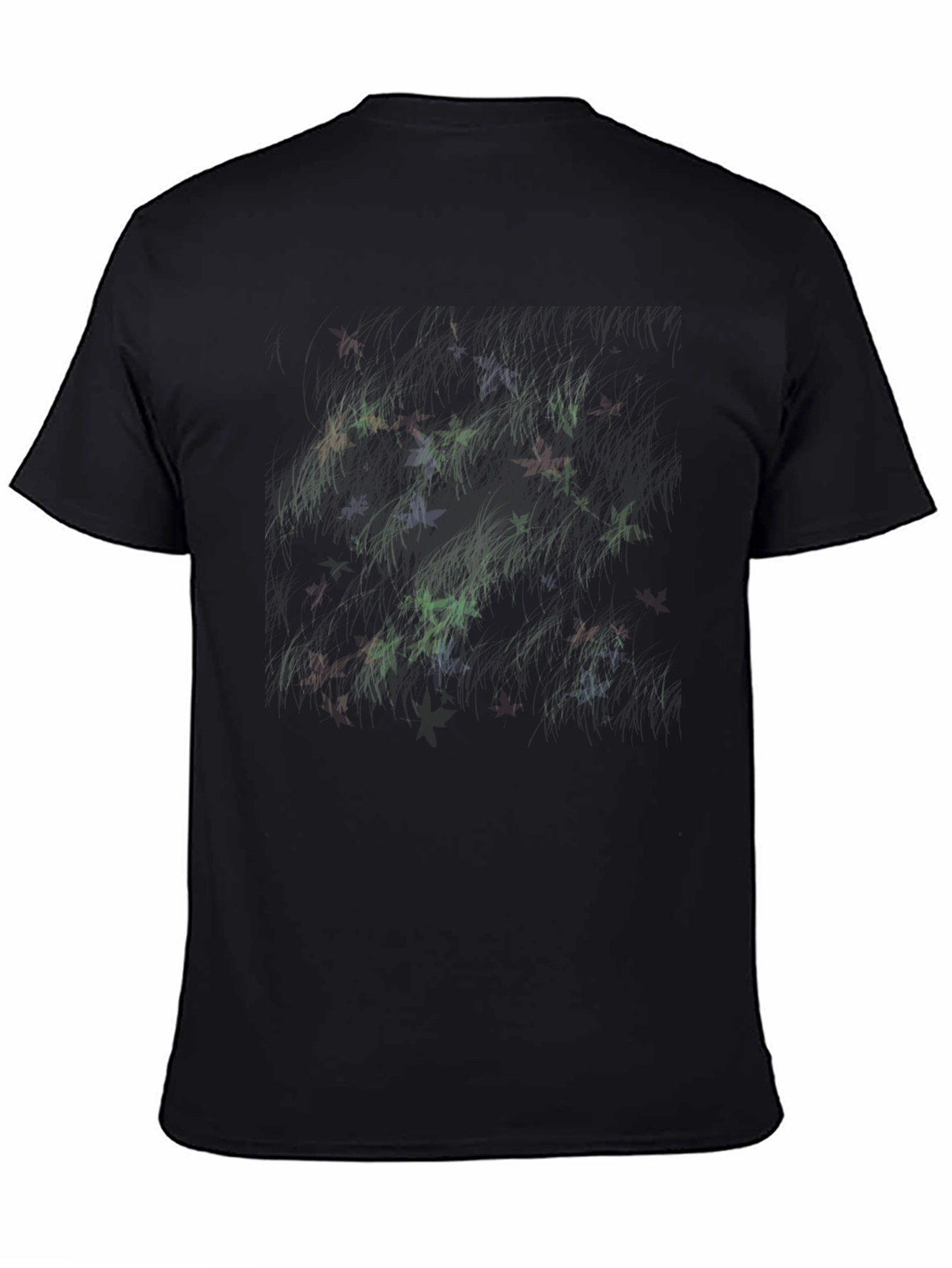 Abstract Line Art Graphic Black Tee