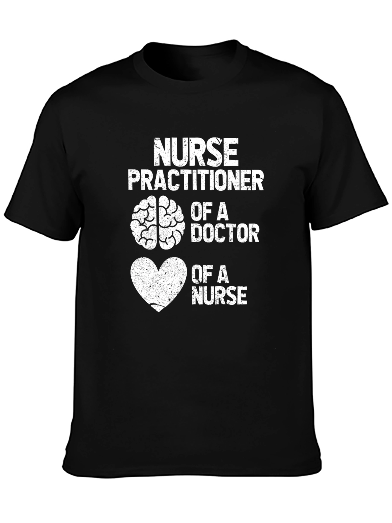 Nurse Practitioner Brain Heart T-Shirt