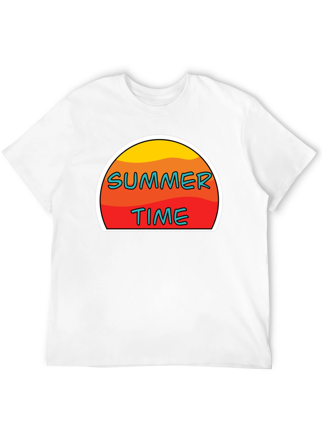 Summer Time Graphic T-Shirt - Retro Sun Design