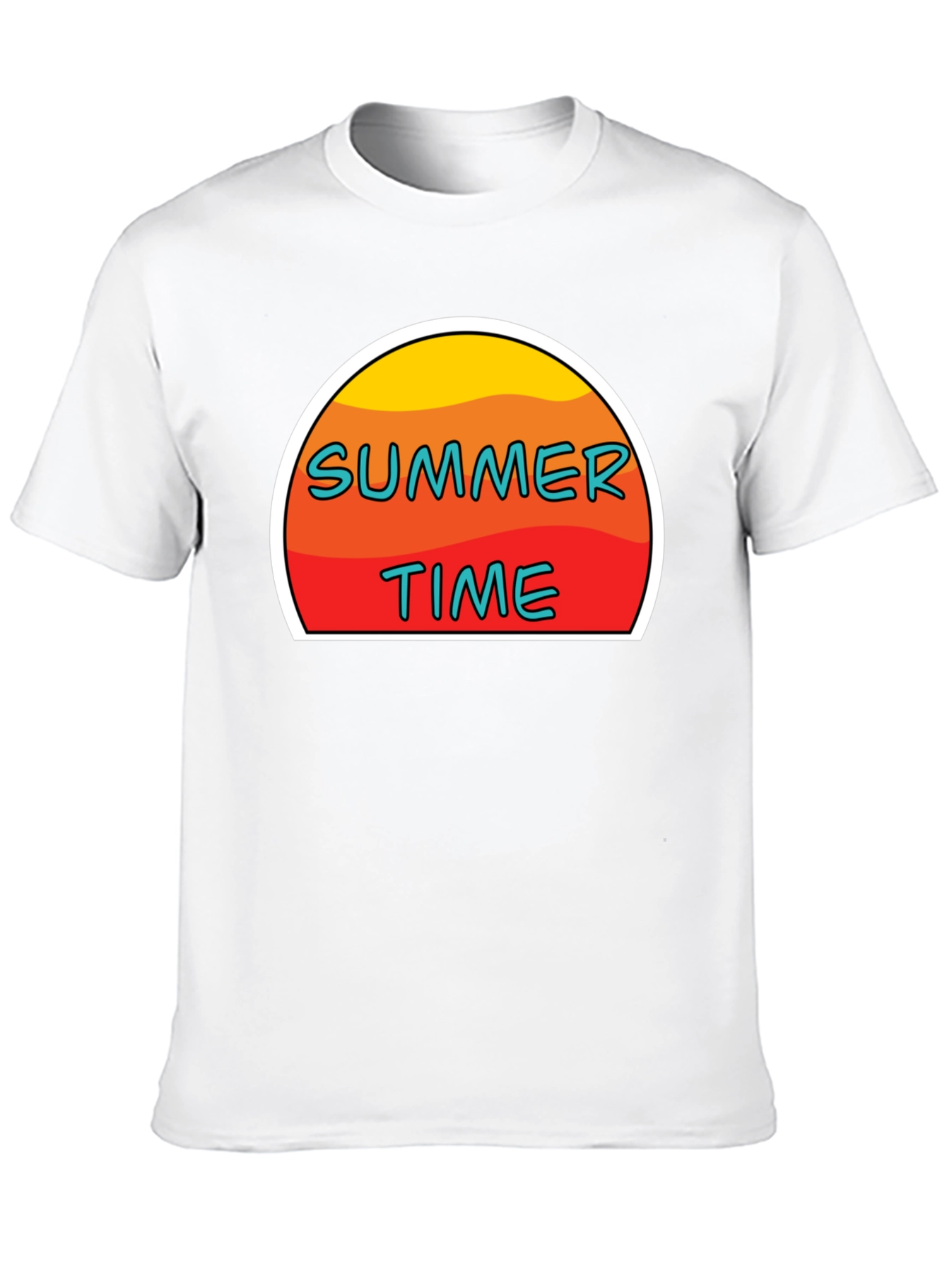 Summer Time Graphic T-Shirt - Retro Sun Design