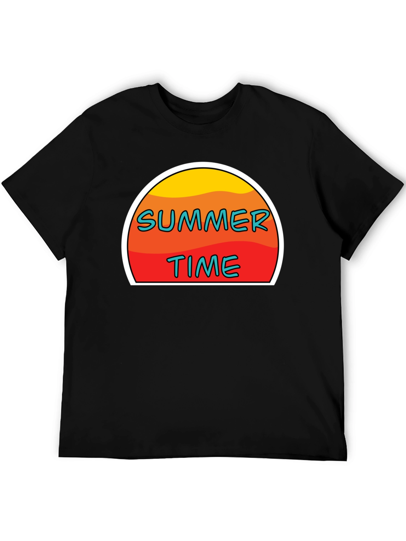 Summer Time Graphic T-Shirt - Retro Sun Design