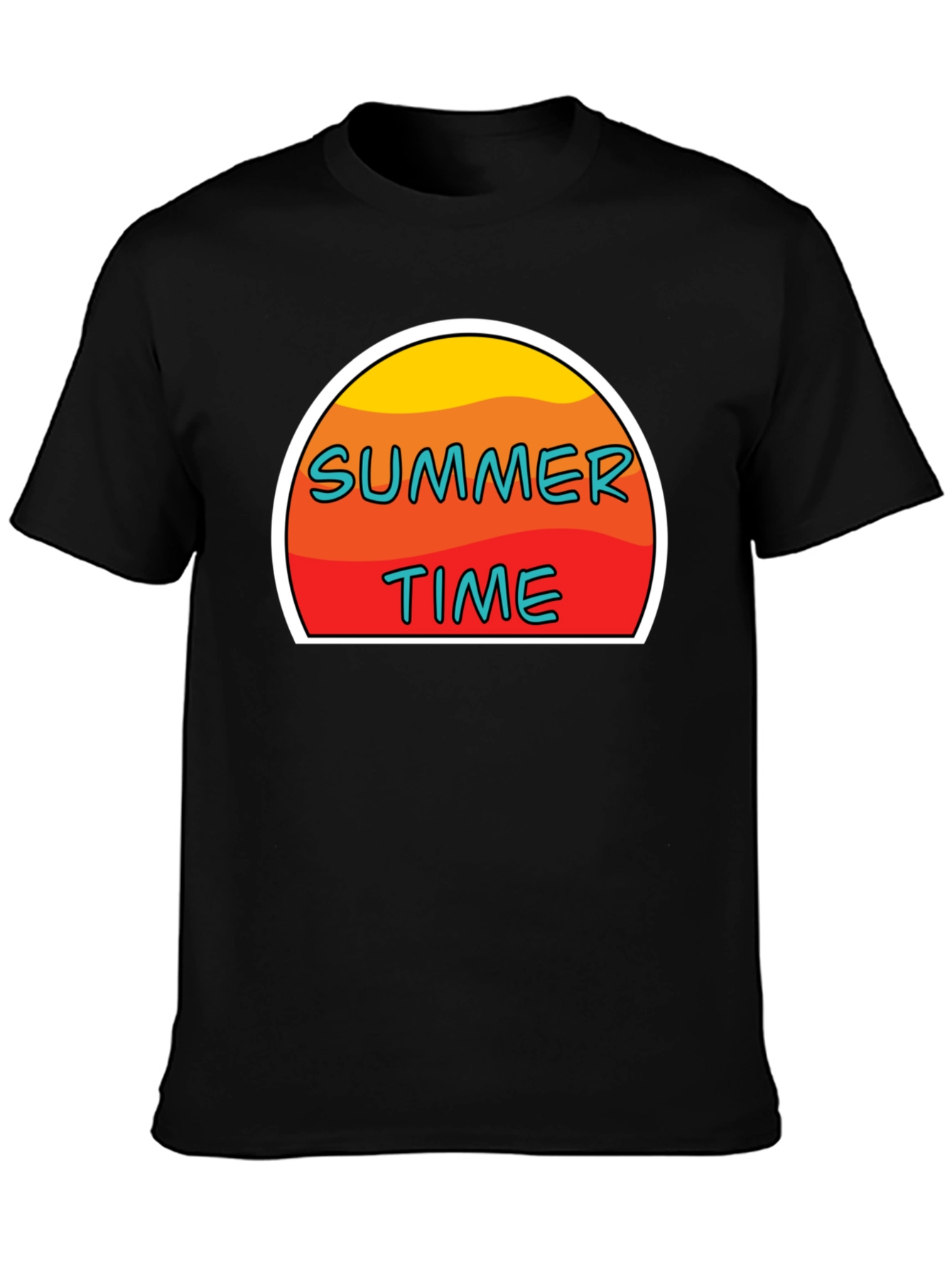 Summer Time Graphic T-Shirt - Retro Sun Design