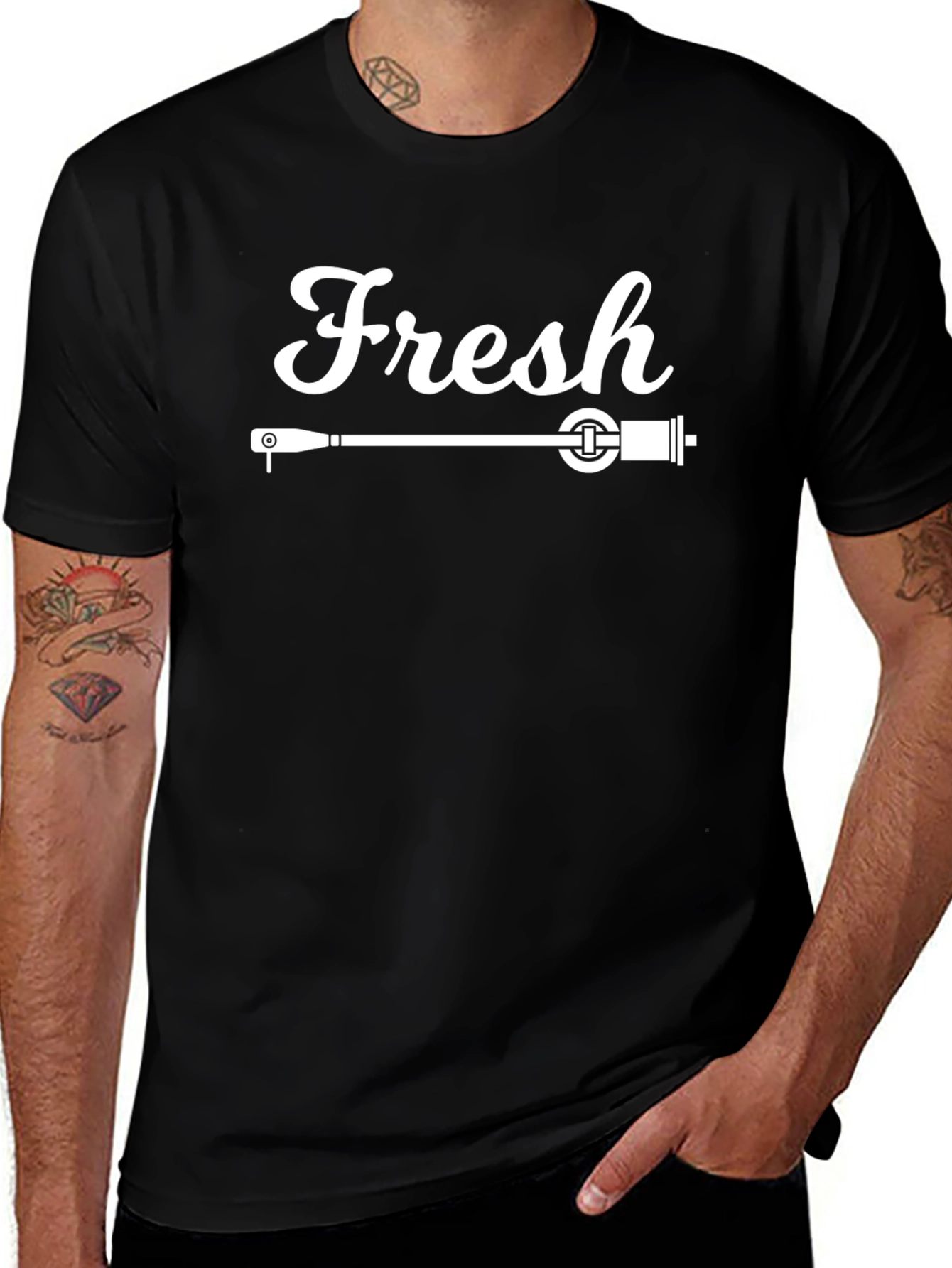 Fresh Turntable T-Shirt - Cool DJ Music Tee
