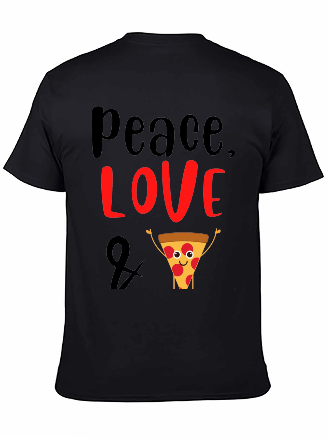Peace Love and Pizza Graphic T-Shirt