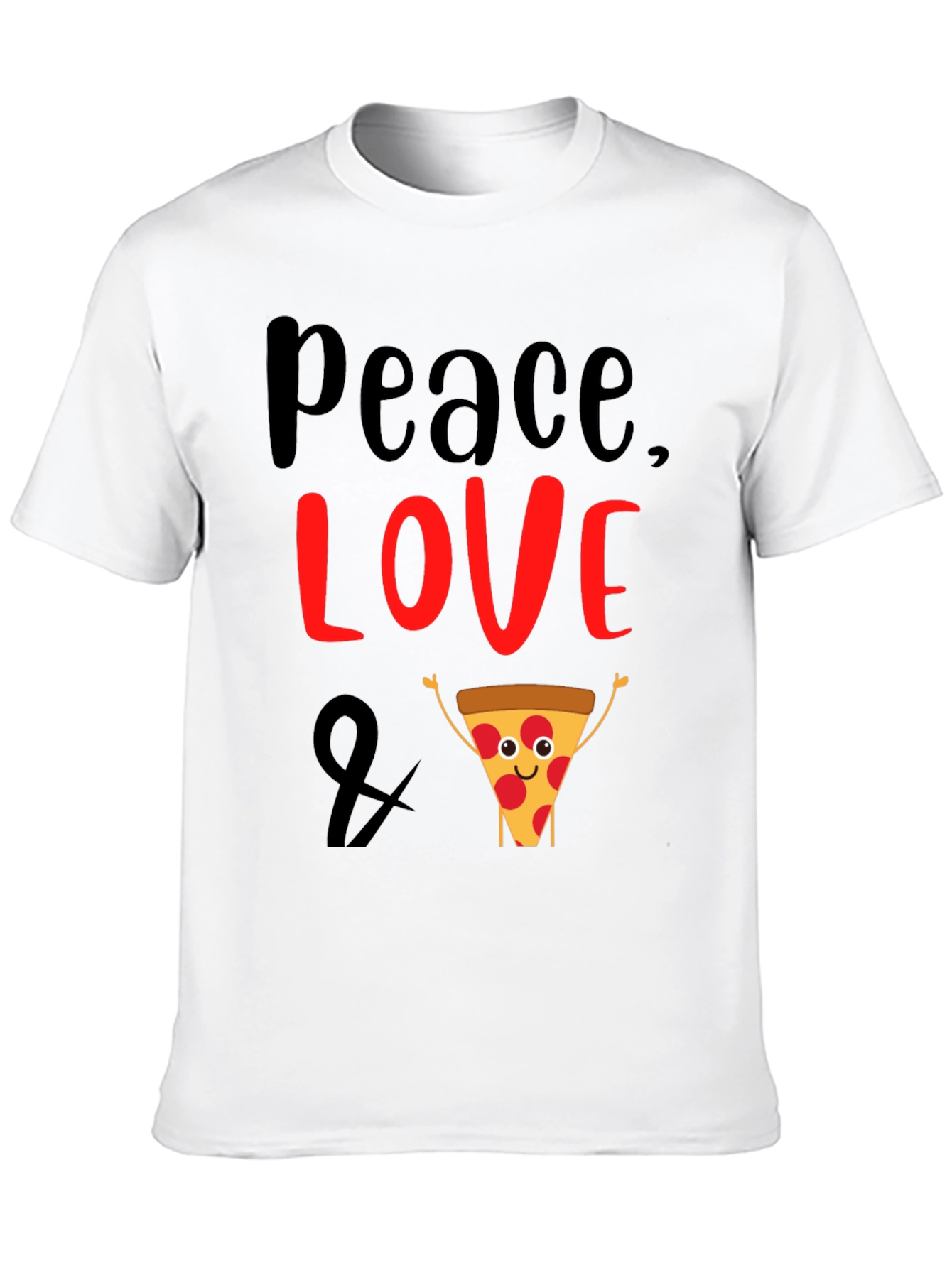 Peace Love and Pizza Graphic T-Shirt