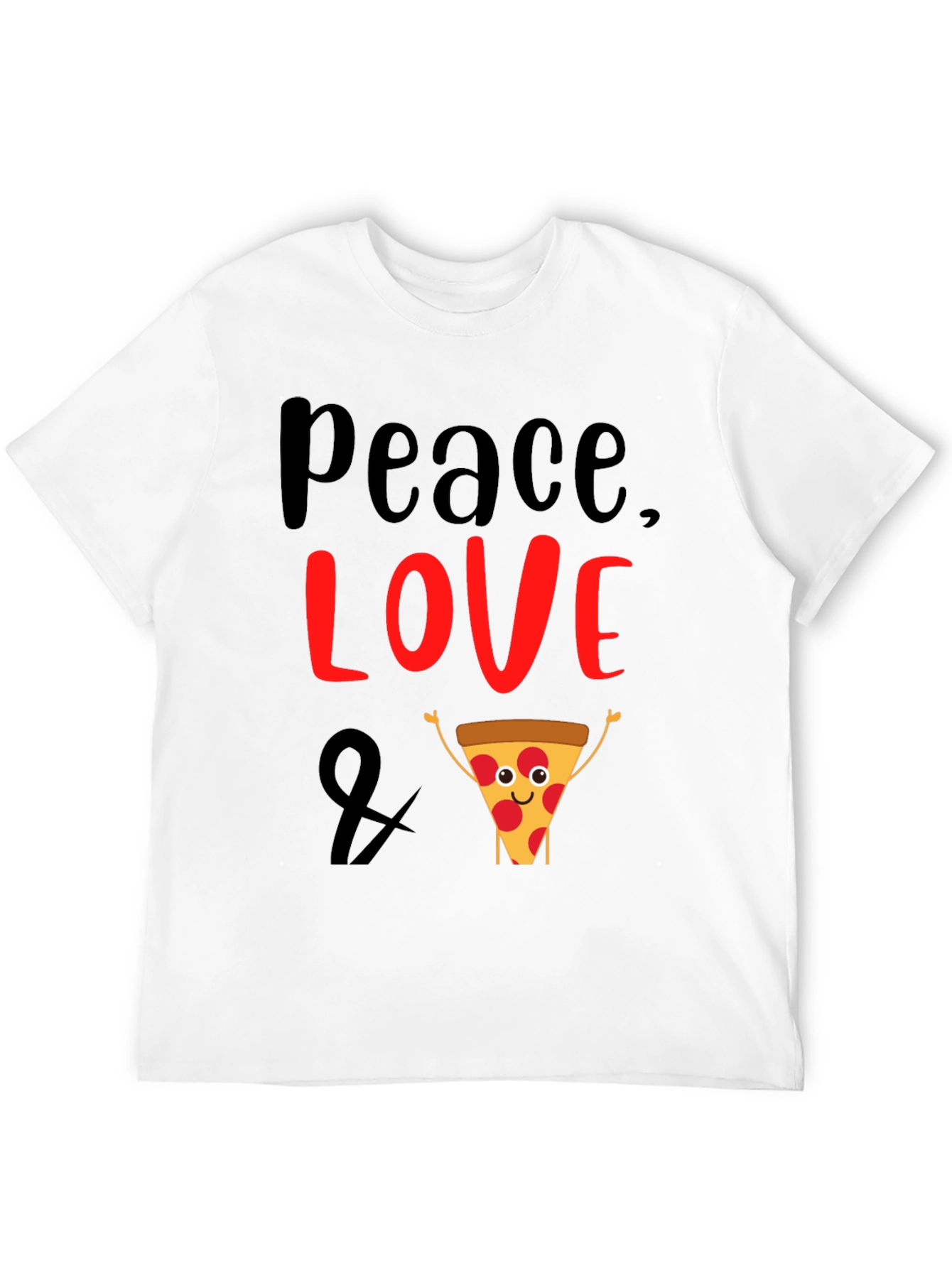 Peace Love and Pizza Graphic T-Shirt