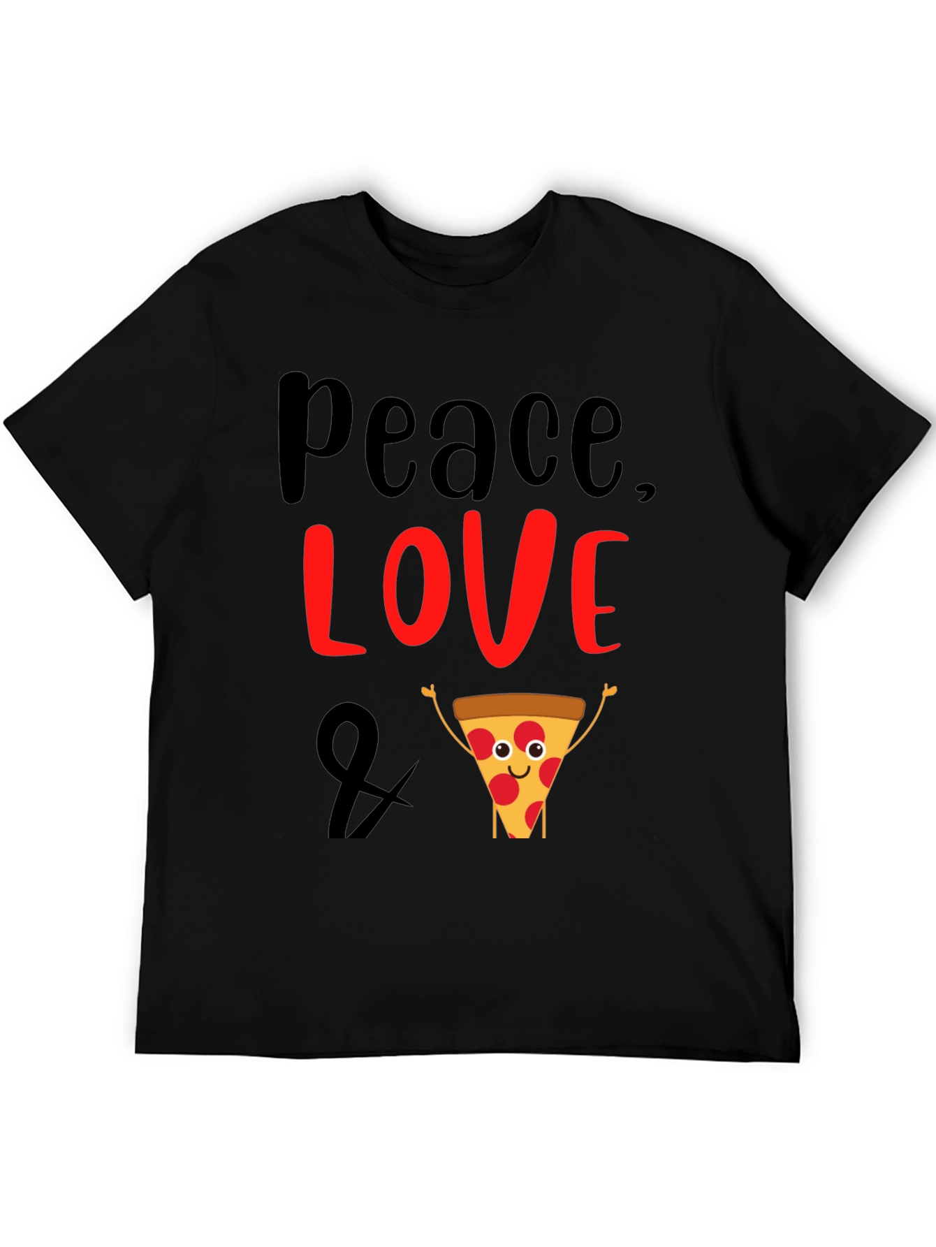 Peace Love and Pizza Graphic T-Shirt