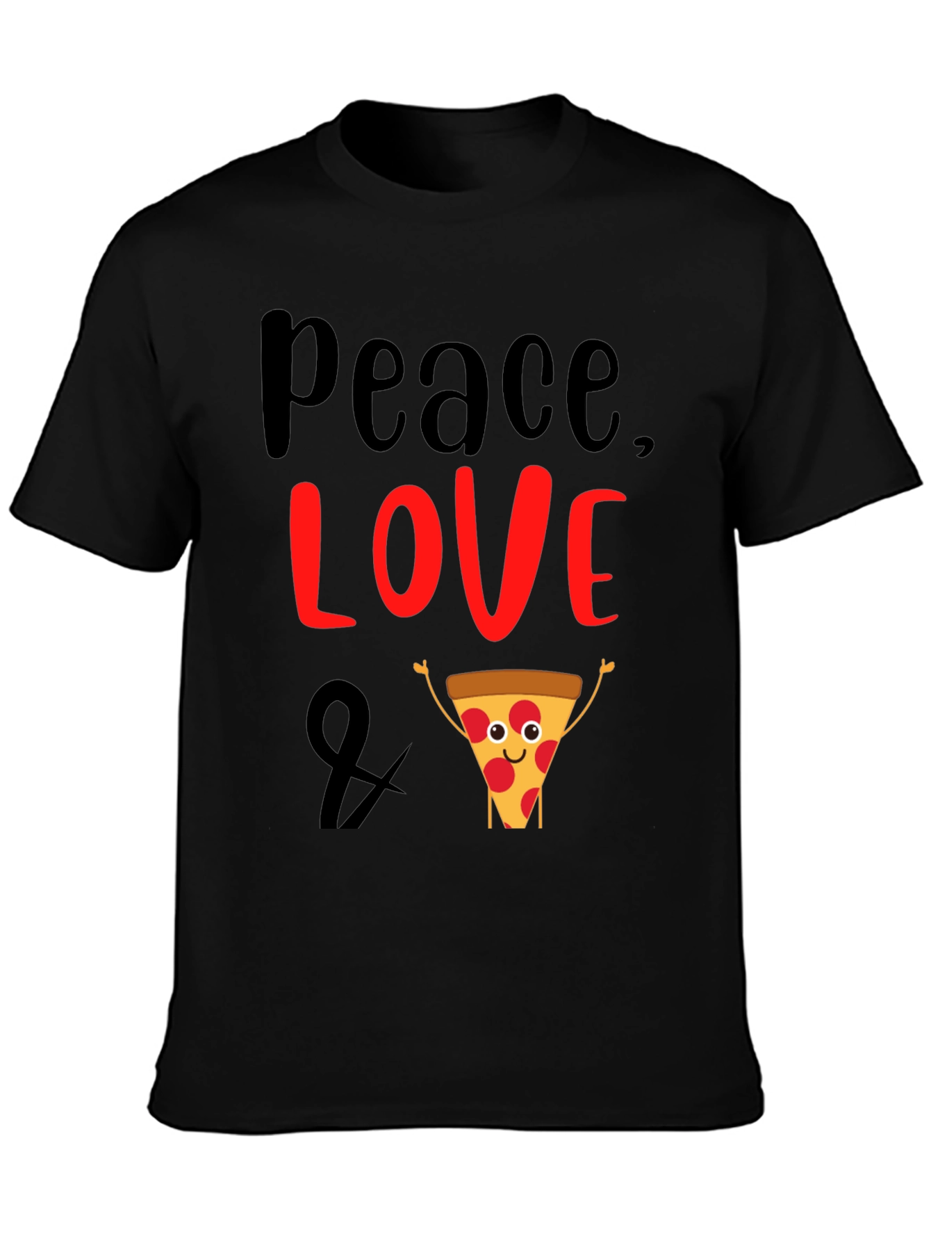 Peace Love and Pizza Graphic T-Shirt