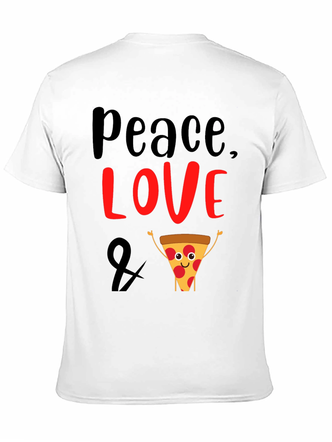 Peace Love and Pizza Graphic T-Shirt