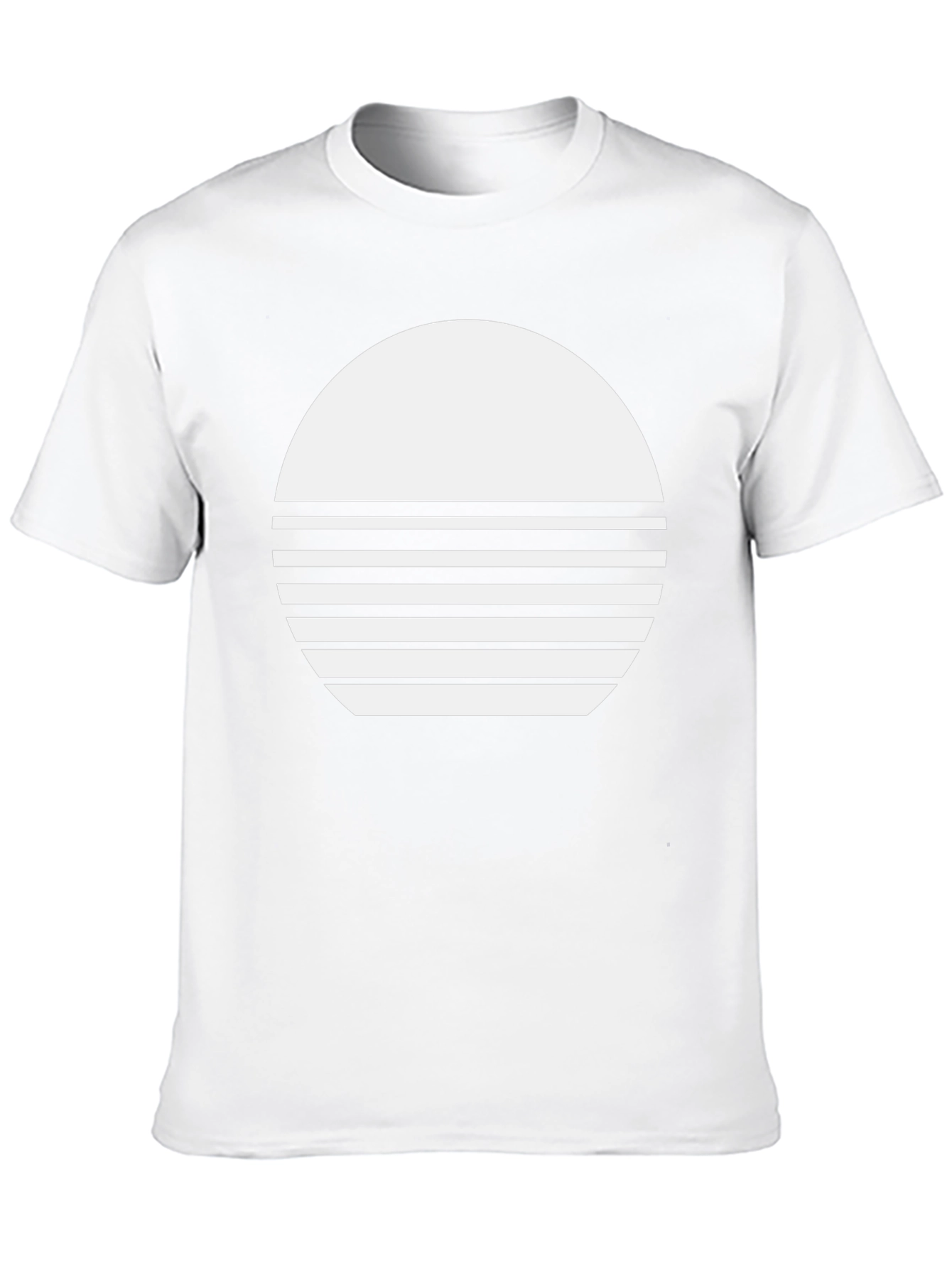 Modern Graphic Tee - Black with White Circle Design