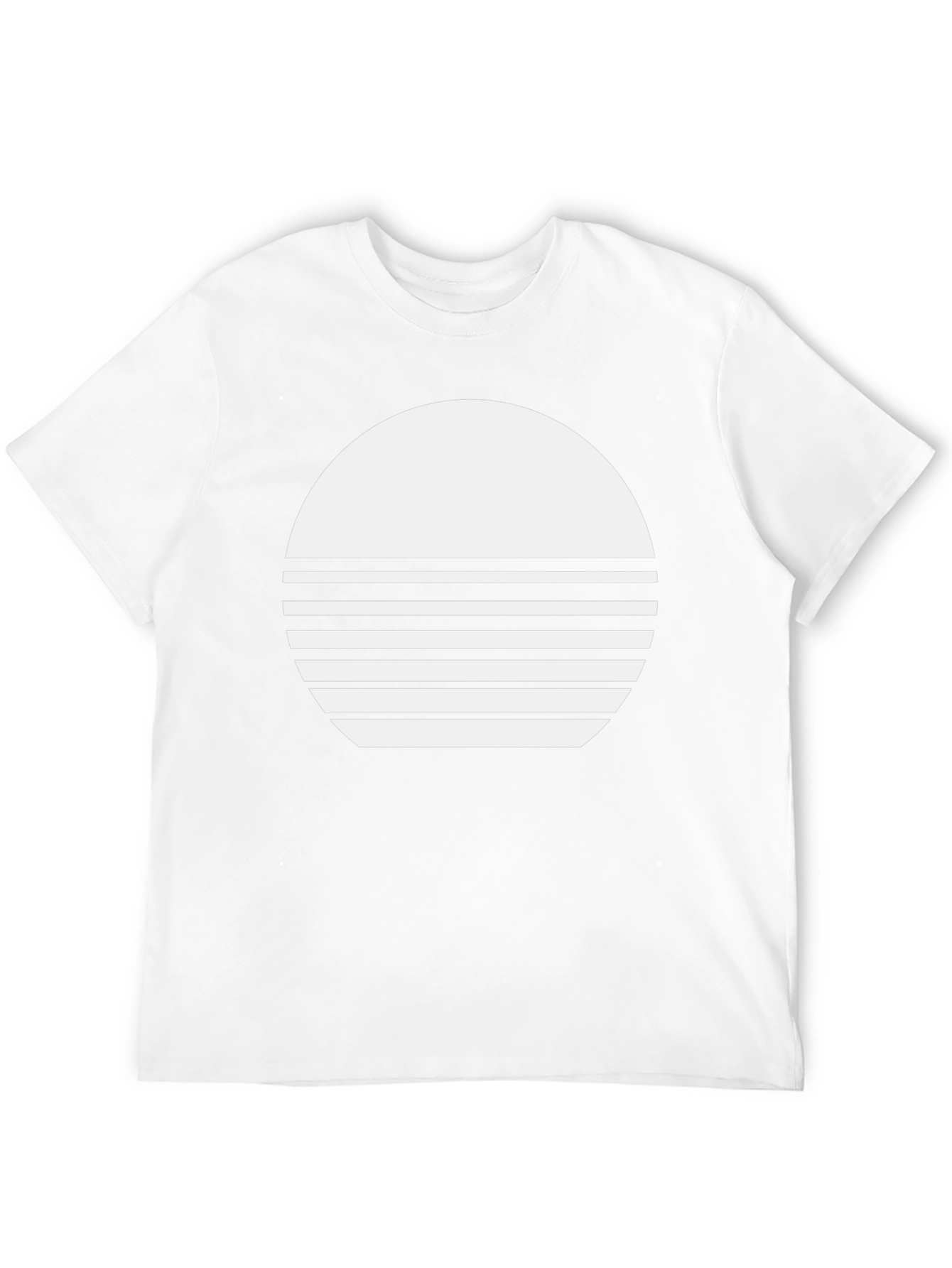 Modern Graphic Tee - Black with White Circle Design