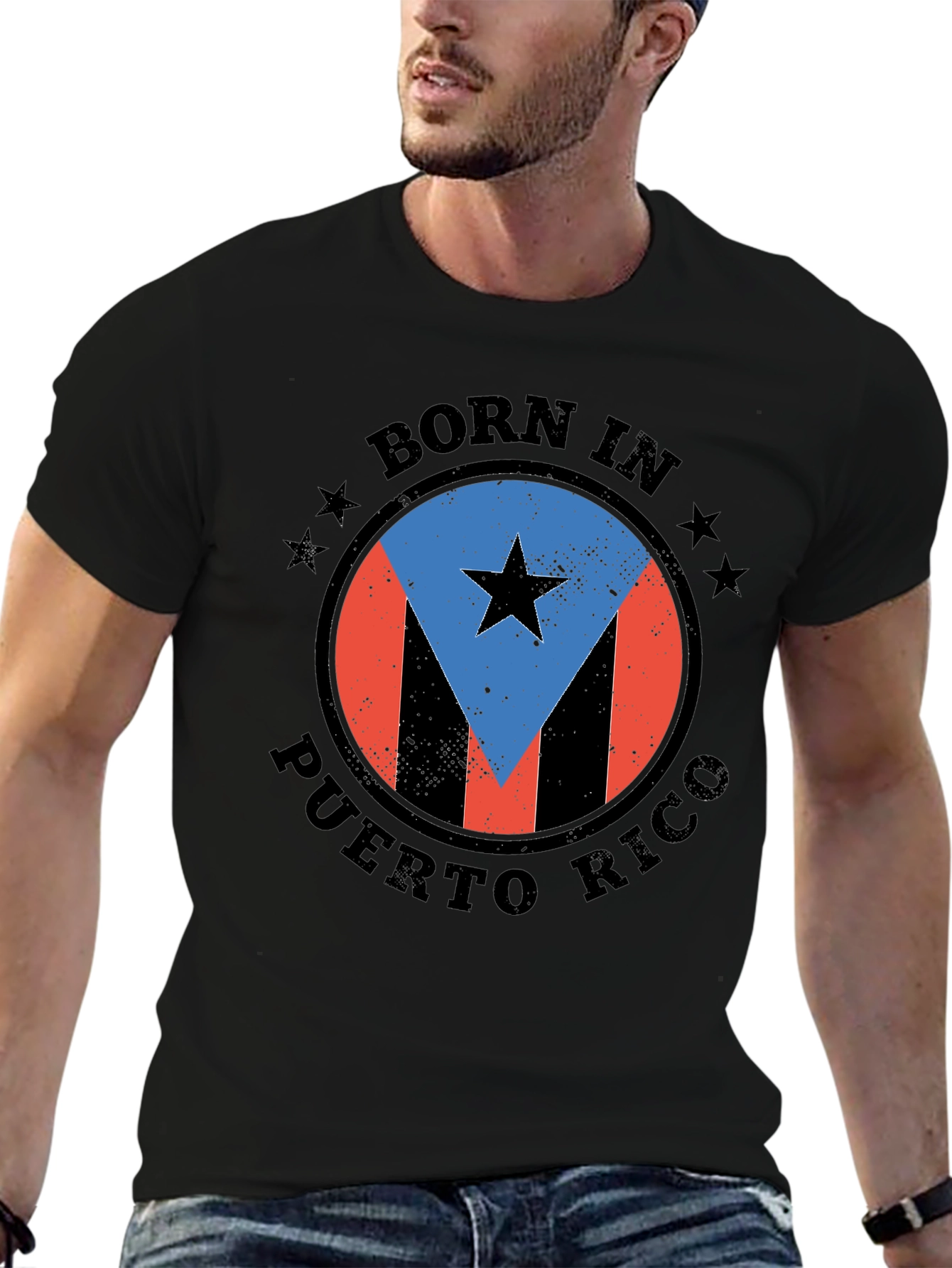 Born in Puerto Rico Black T-Shirt