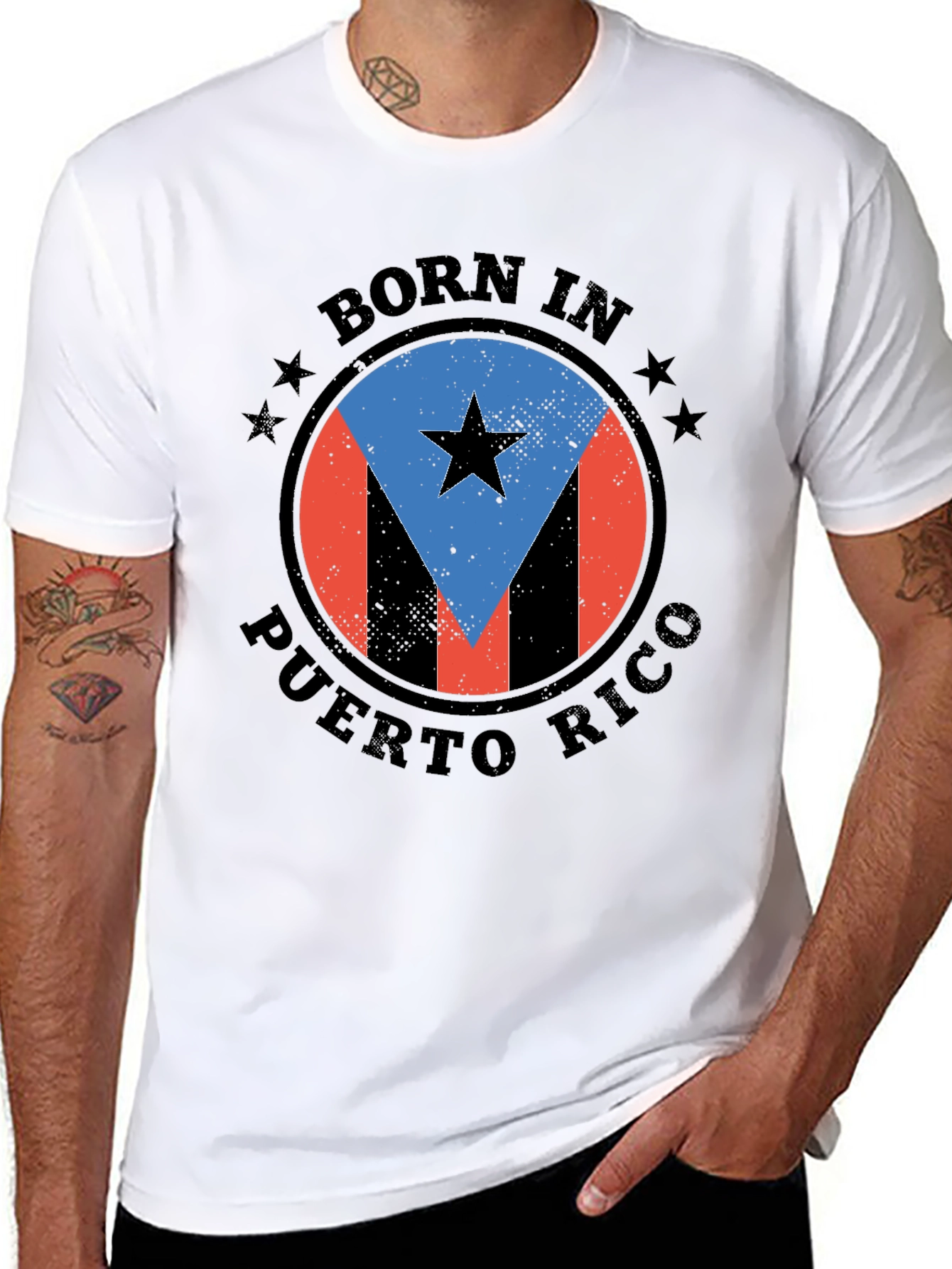 Born in Puerto Rico Black T-Shirt