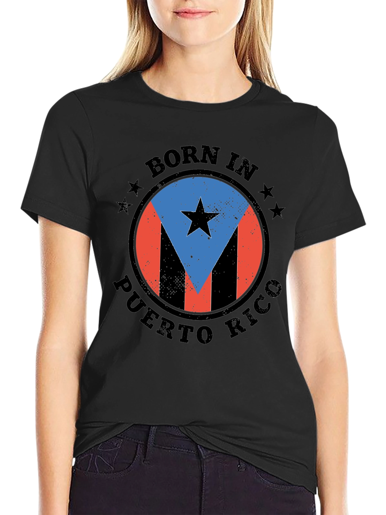 Born in Puerto Rico Black T-Shirt