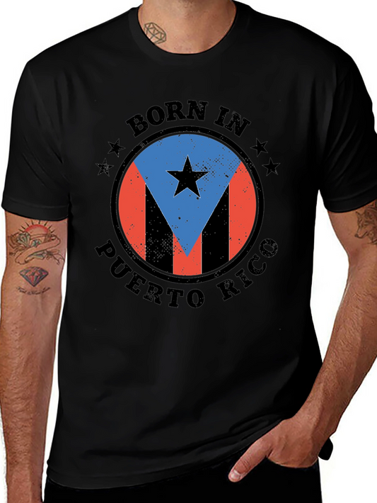 Born in Puerto Rico Black T-Shirt