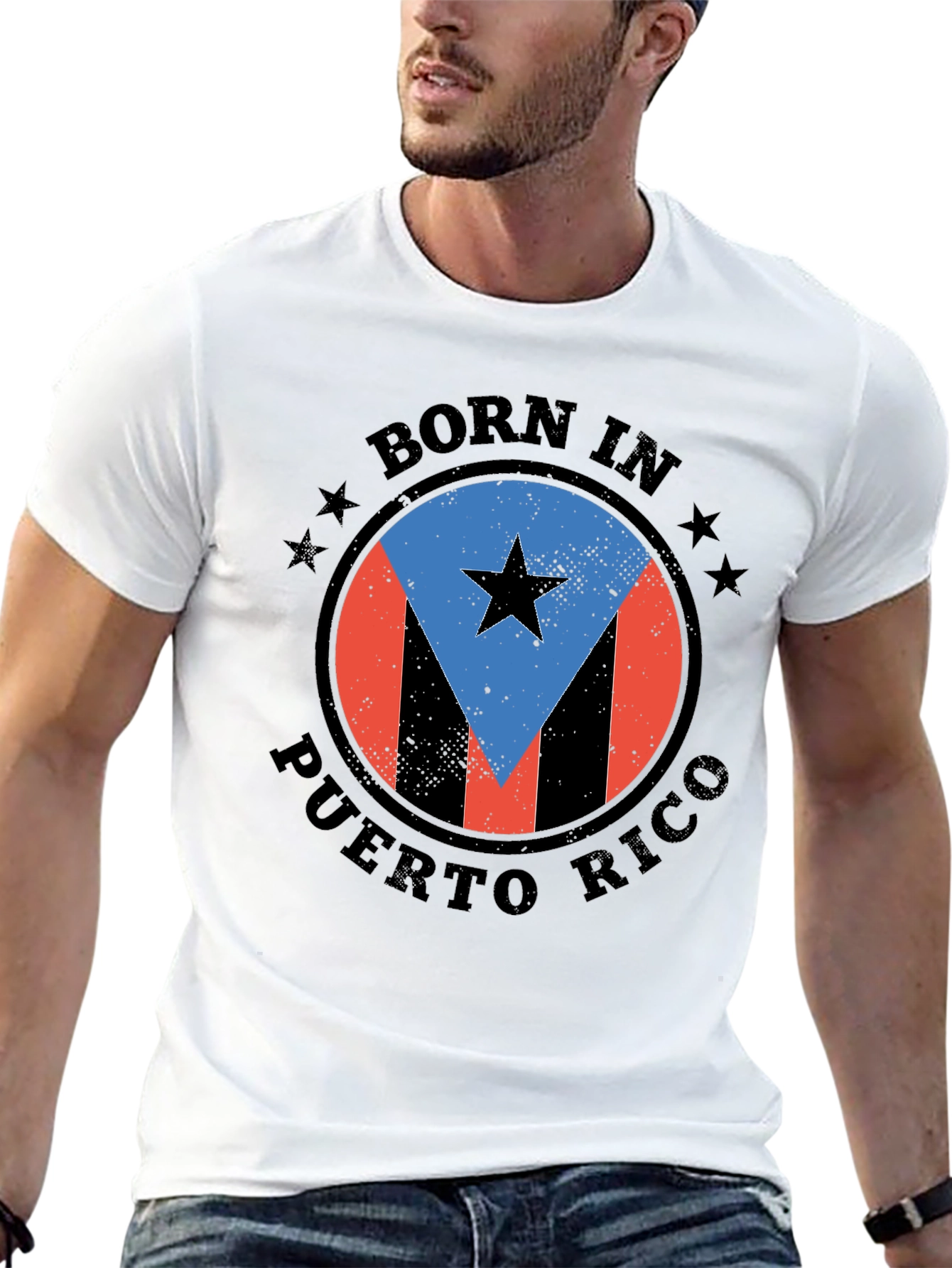 Born in Puerto Rico Black T-Shirt
