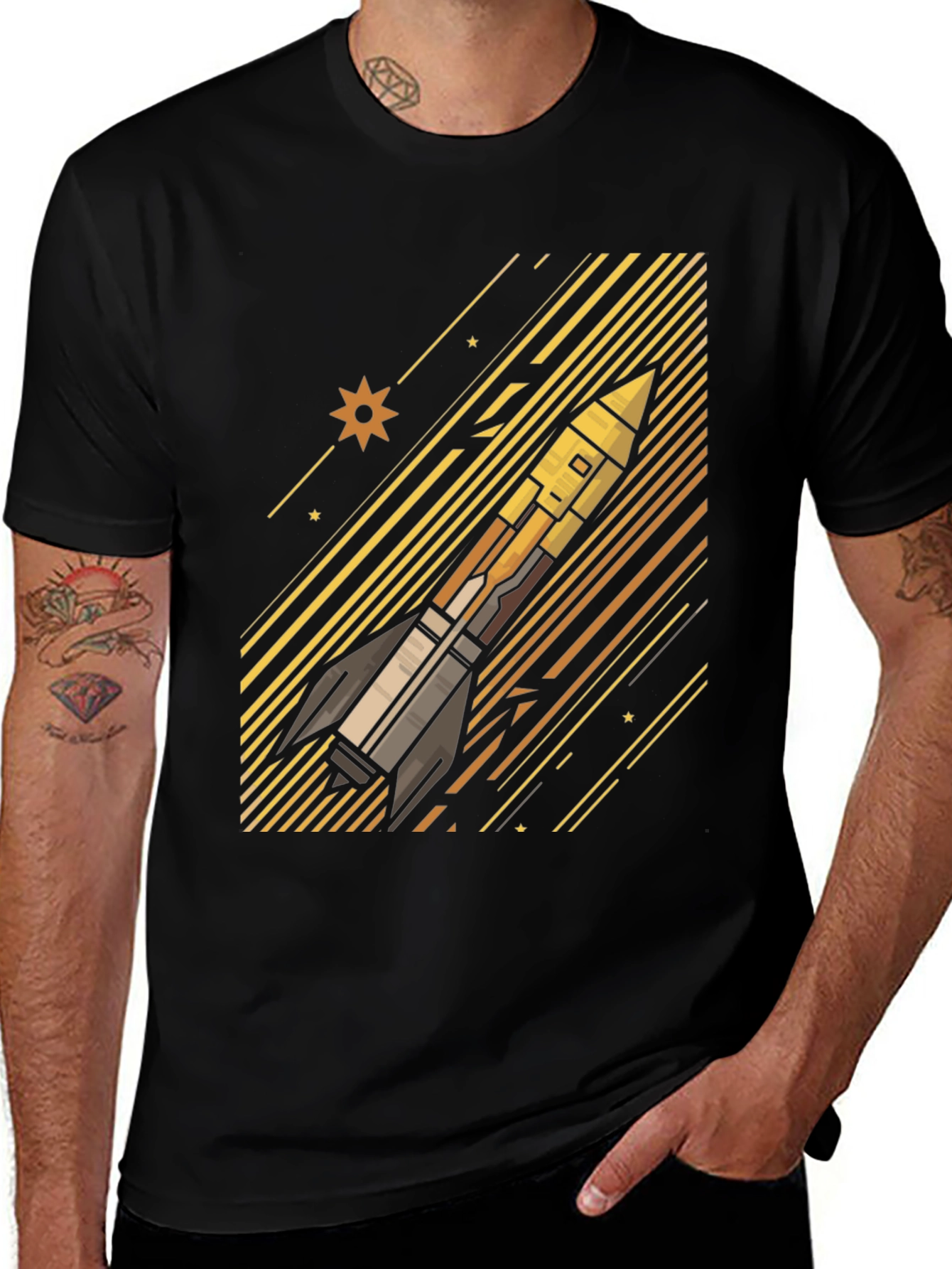Rocket Launch Graphic T-Shirt - Space Exploration Tee