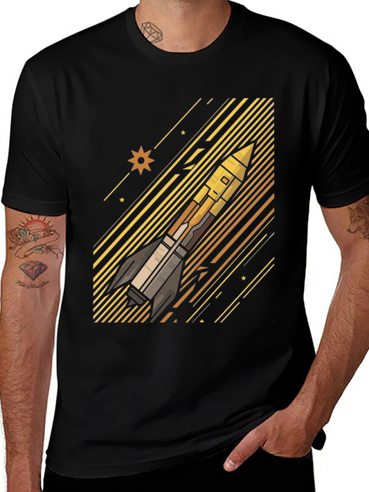 Rocket Launch Graphic T-Shirt - Space Exploration Tee