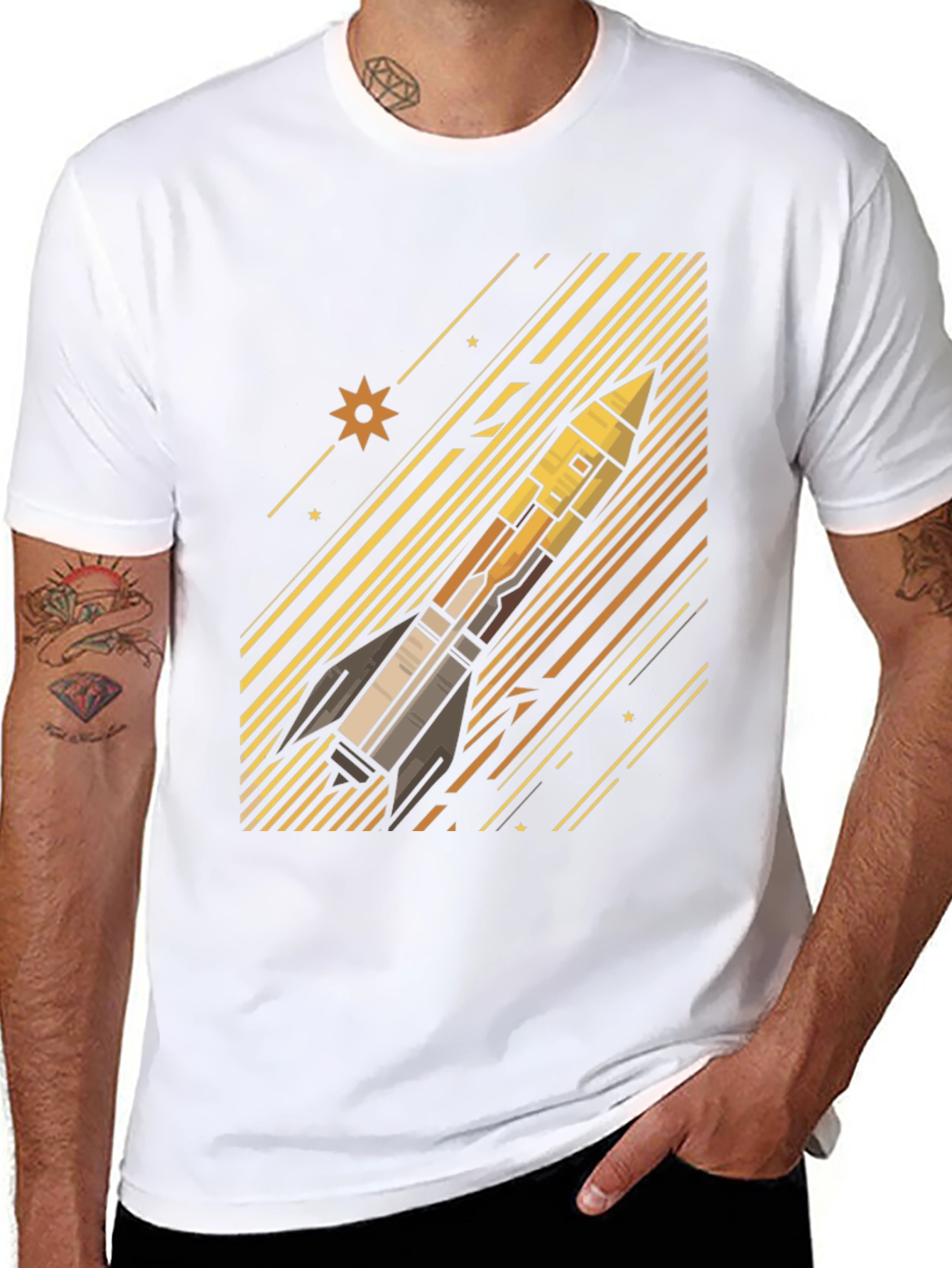 Rocket Launch Graphic T-Shirt - Space Exploration Tee